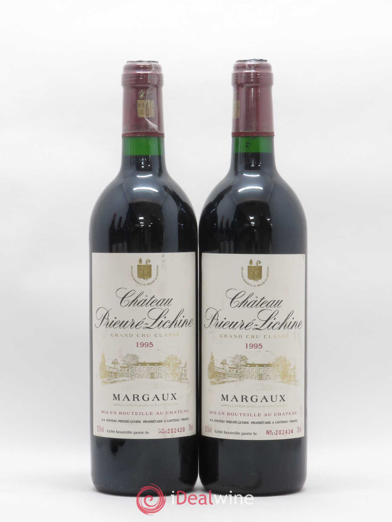 Château Prieuré Lichine 4ème Grand Cru Classé 1995 - Lot de 2 bouteilles - 0