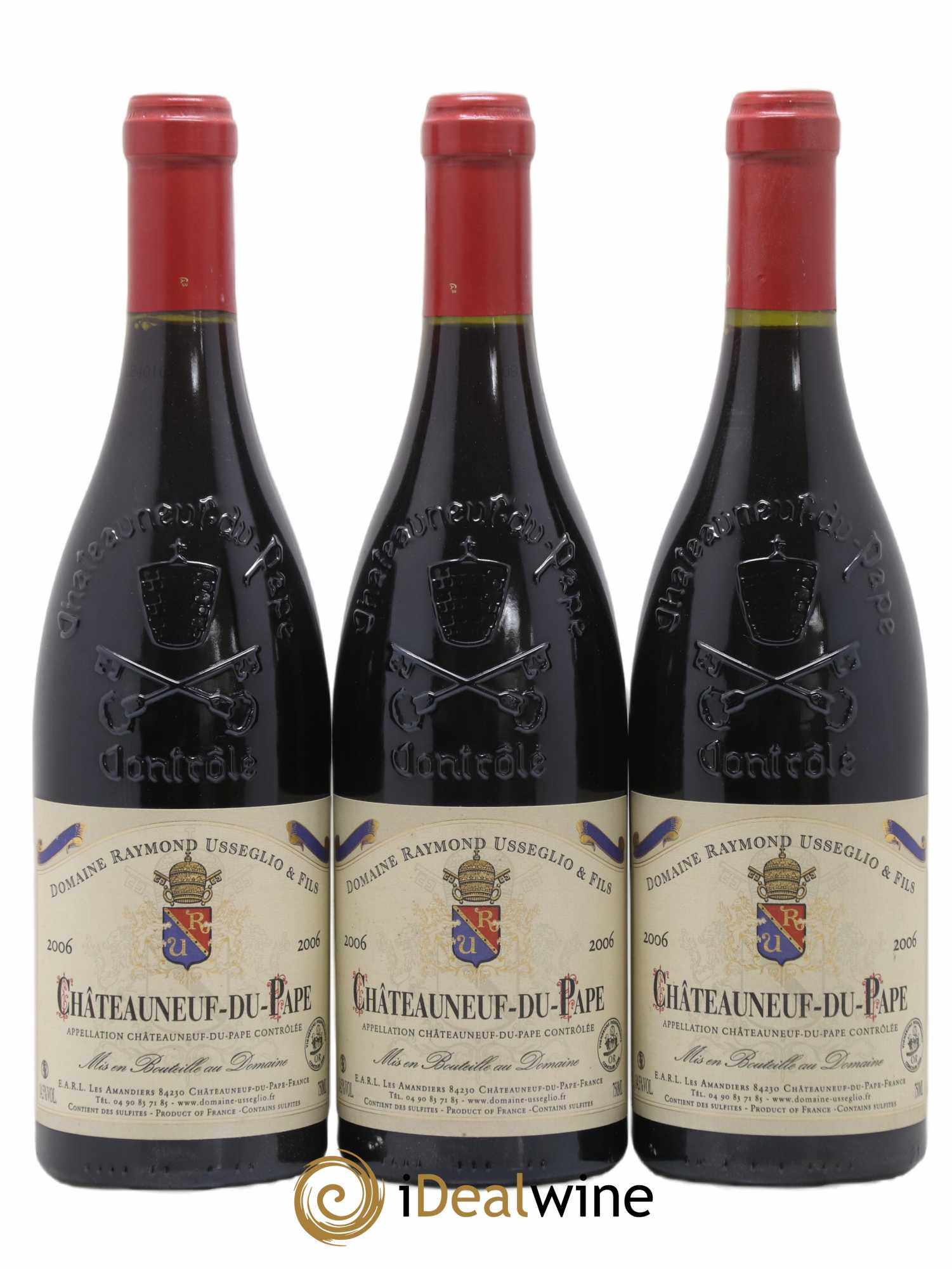 Châteauneuf-du-Pape Raymond Usseglio & Fils (Domaine) 2006 - Lot de 3 bouteilles - 0