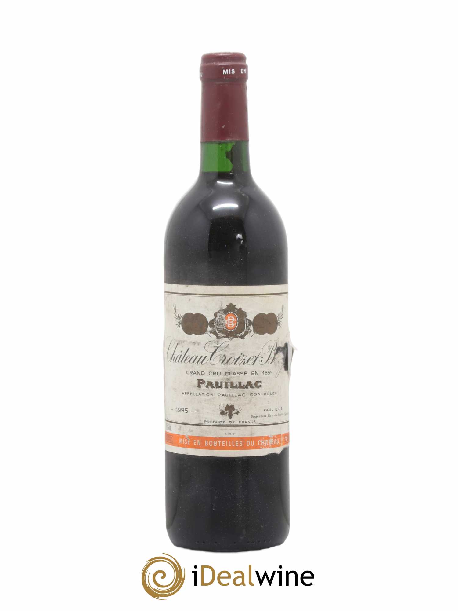 Château Croizet Bages 5ème Grand Cru Classé 1995 - Lot de 1 bouteille - 0