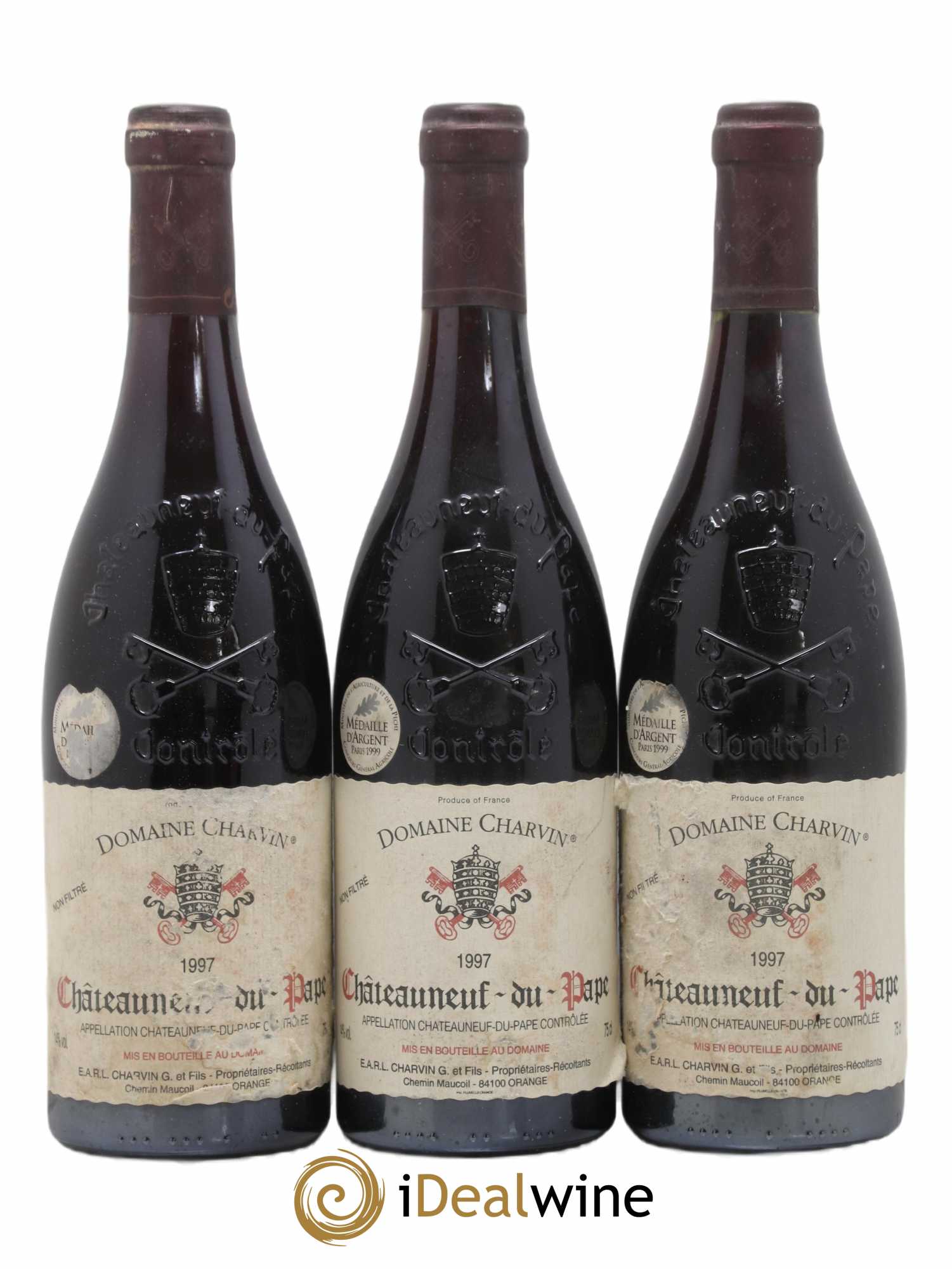 Châteauneuf-du-Pape Charvin (Domaine) 1997 - Lot de 3 bouteilles - 0