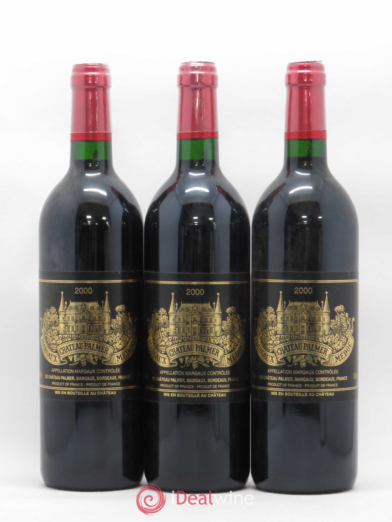 Château Palmer 3ème Grand Cru Classé 2000 - Lot de 3 bouteilles - 0
