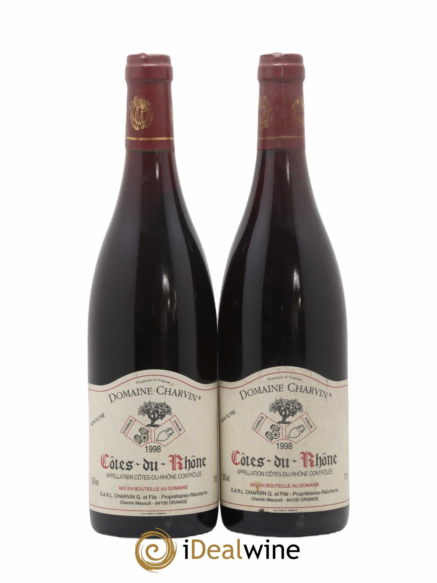 Côtes-du-Rhône Charvin (Domaine) 1998 - Lot de 2 bouteilles - 0