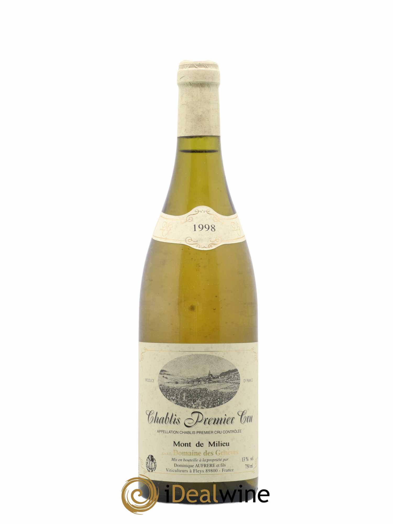 Chablis 1er Cru Mont du Milieu Domaine des Genèves 1998 - Posten von 1 Flasche - 0