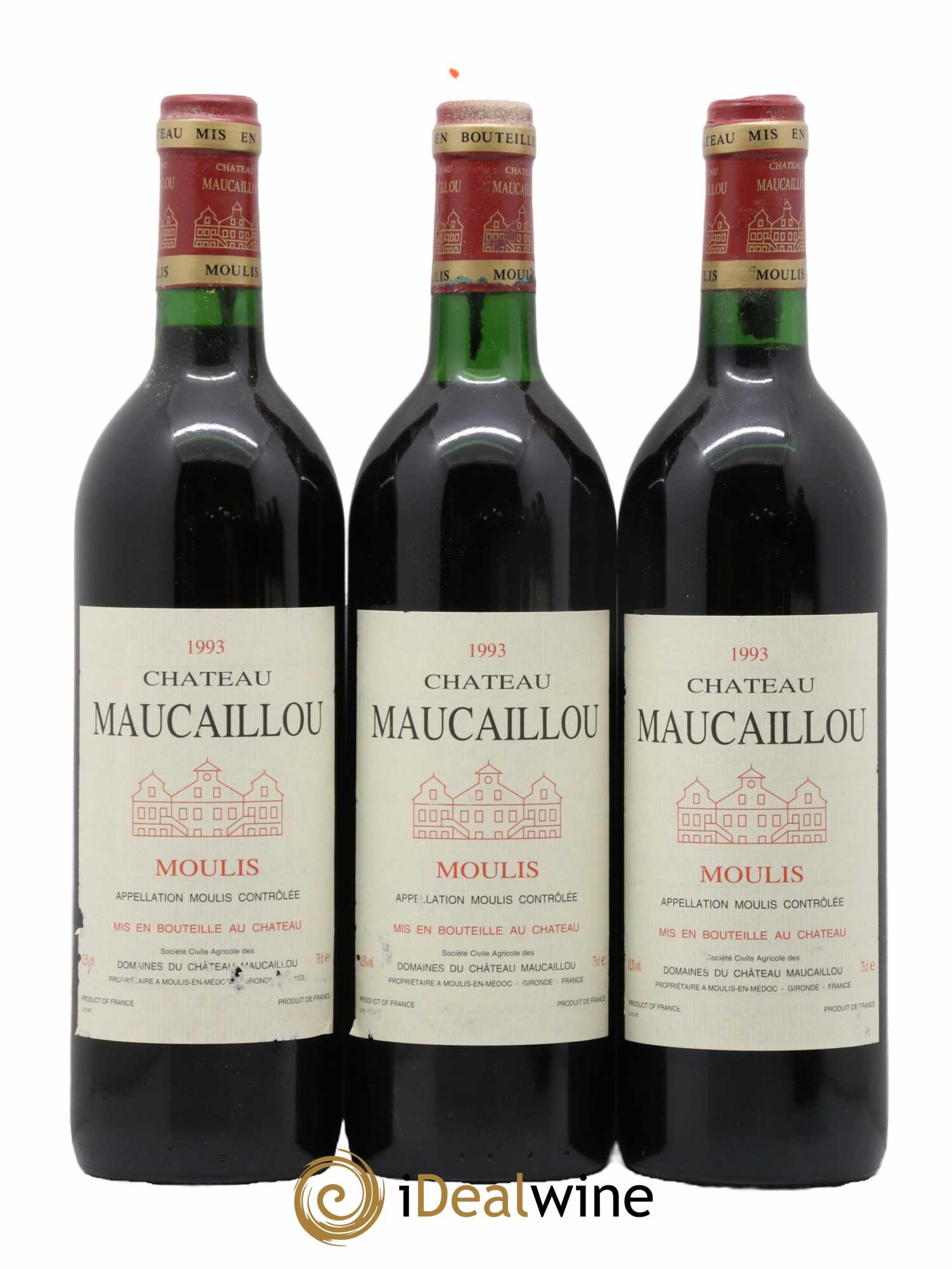 Château Maucaillou 1993 - Lot de 3 bouteilles - 0