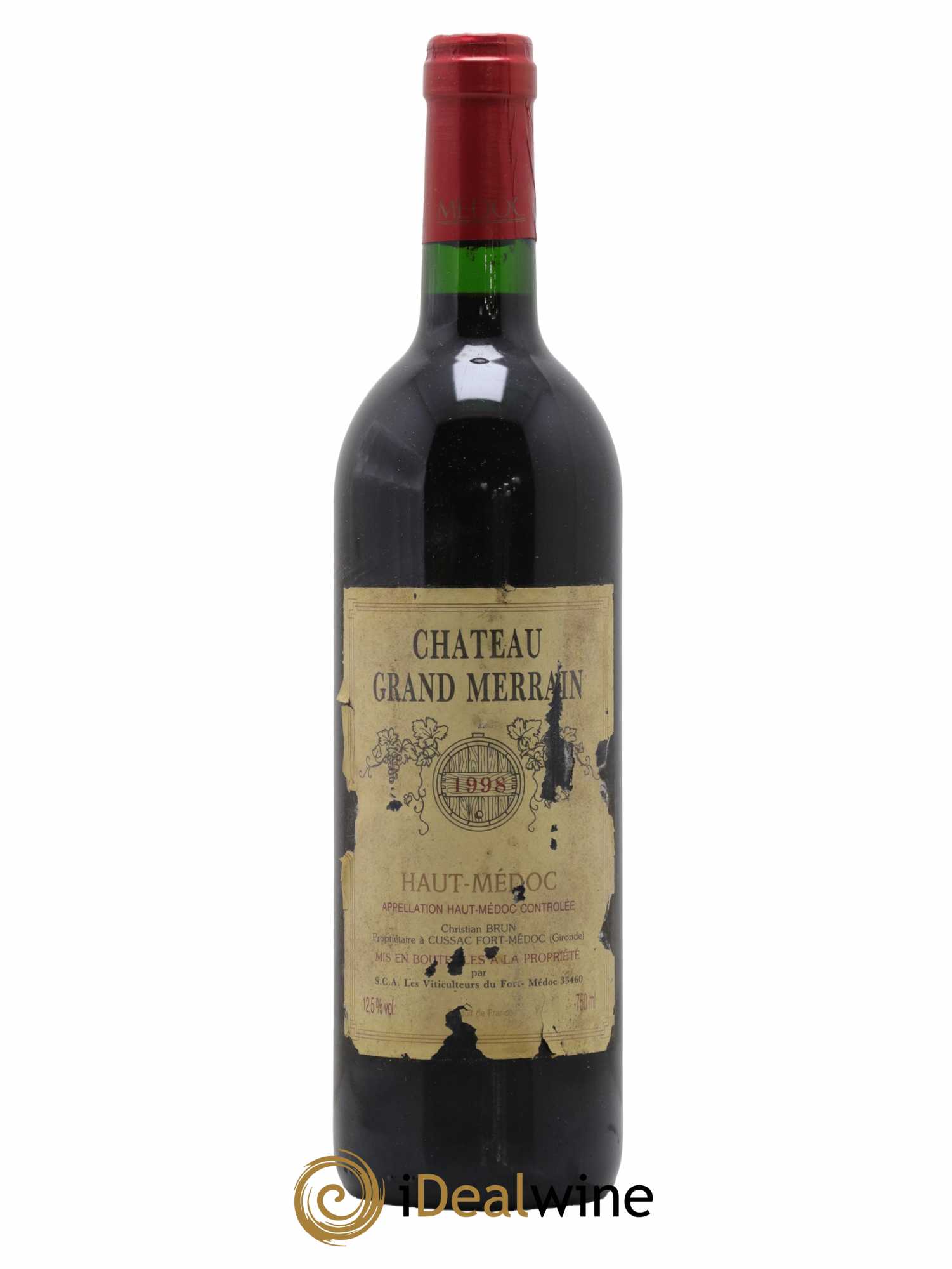 Haut Médoc Château Grand Merrain 1998 - Lot de 1 bouteille - 0