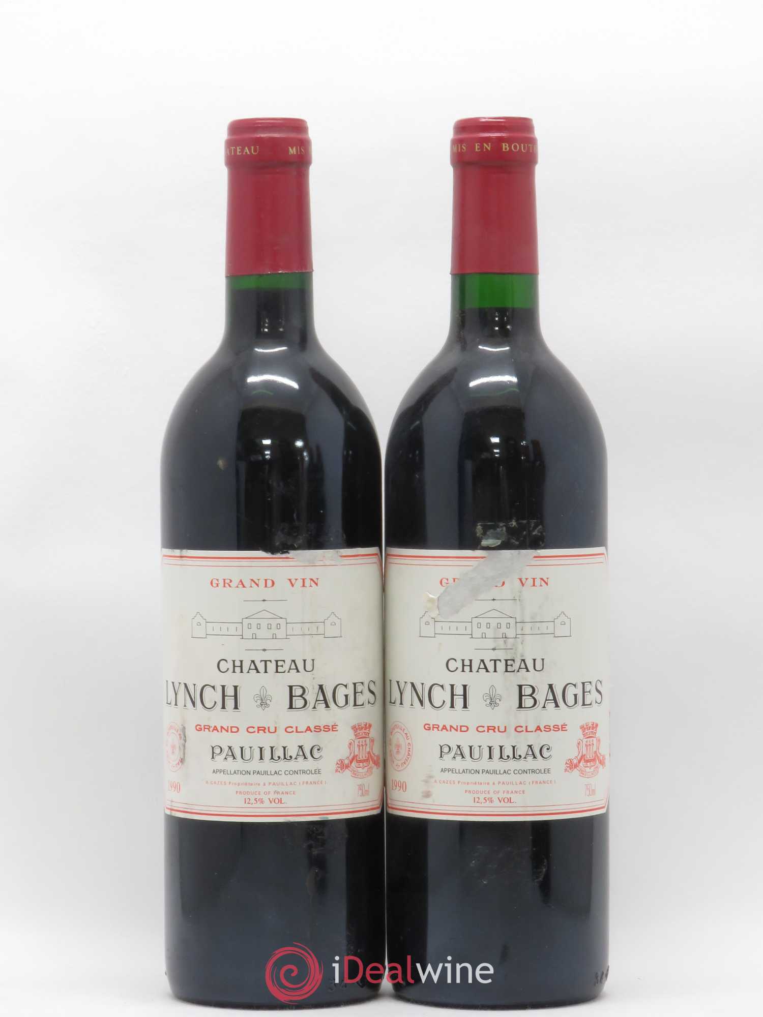 Château Lynch Bages 5ème Grand Cru Classé 1990 - Lot de 2 bouteilles - 0