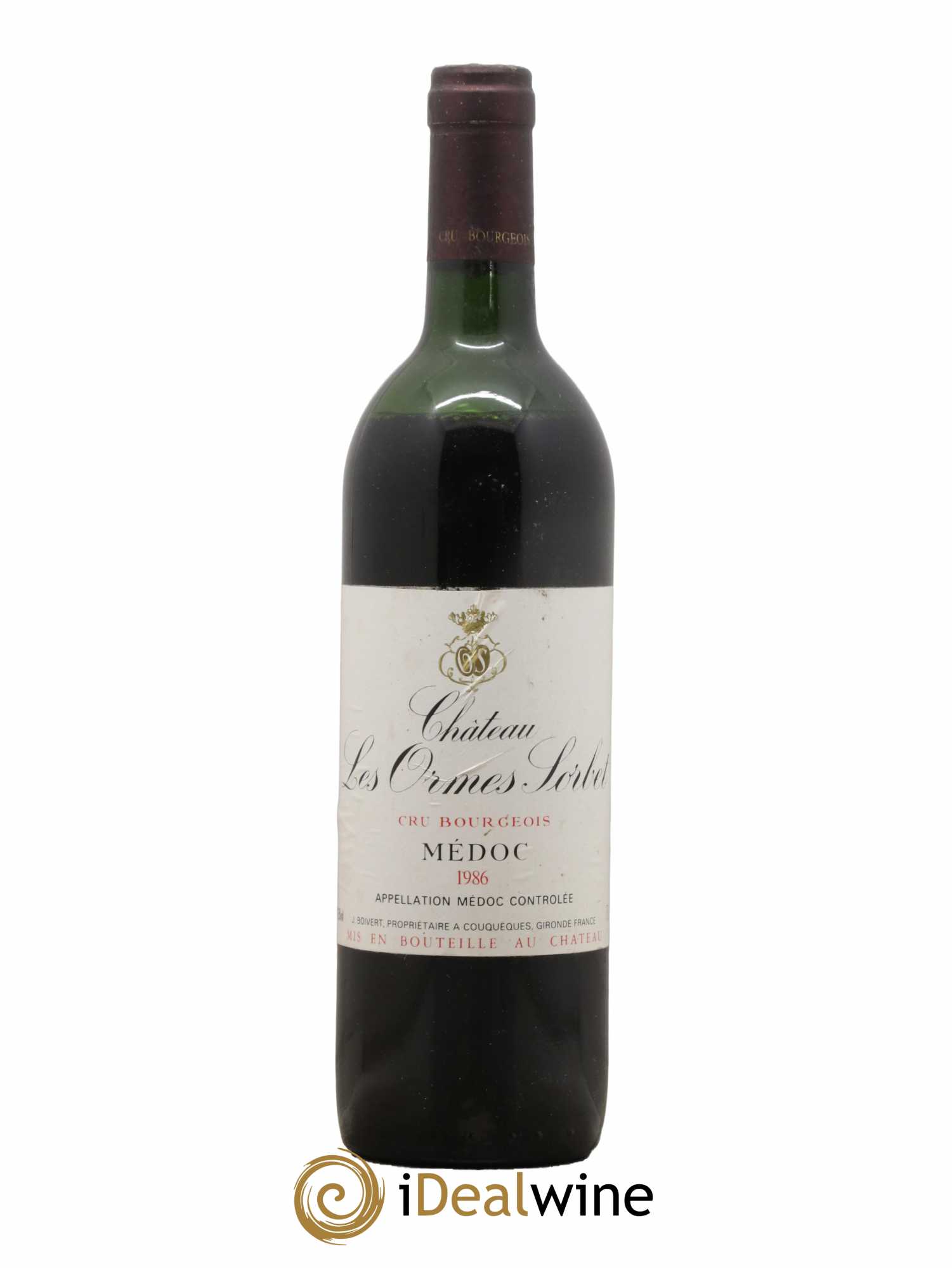 Château les Ormes Sorbet Cru Bourgeois 1986 - Lot de 1 bouteille - 0