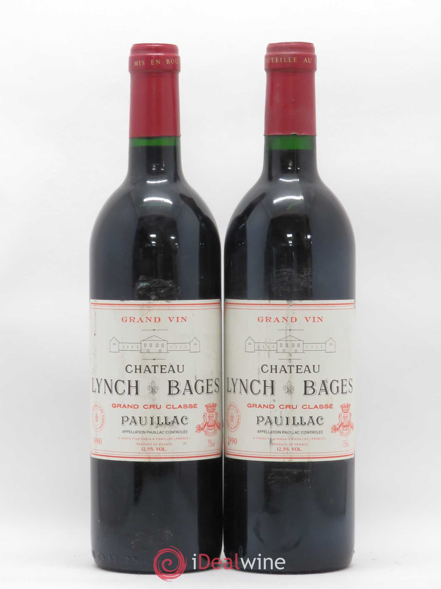 Château Lynch Bages 5ème Grand Cru Classé 1990 - Lot de 2 bouteilles - 0