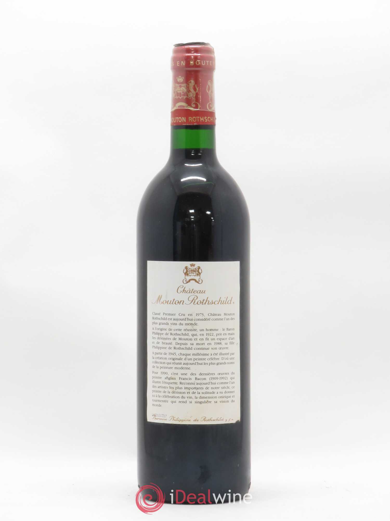 Château Mouton Rothschild 1er Grand Cru Classé 1990 - Lot de 1 bouteille - 1