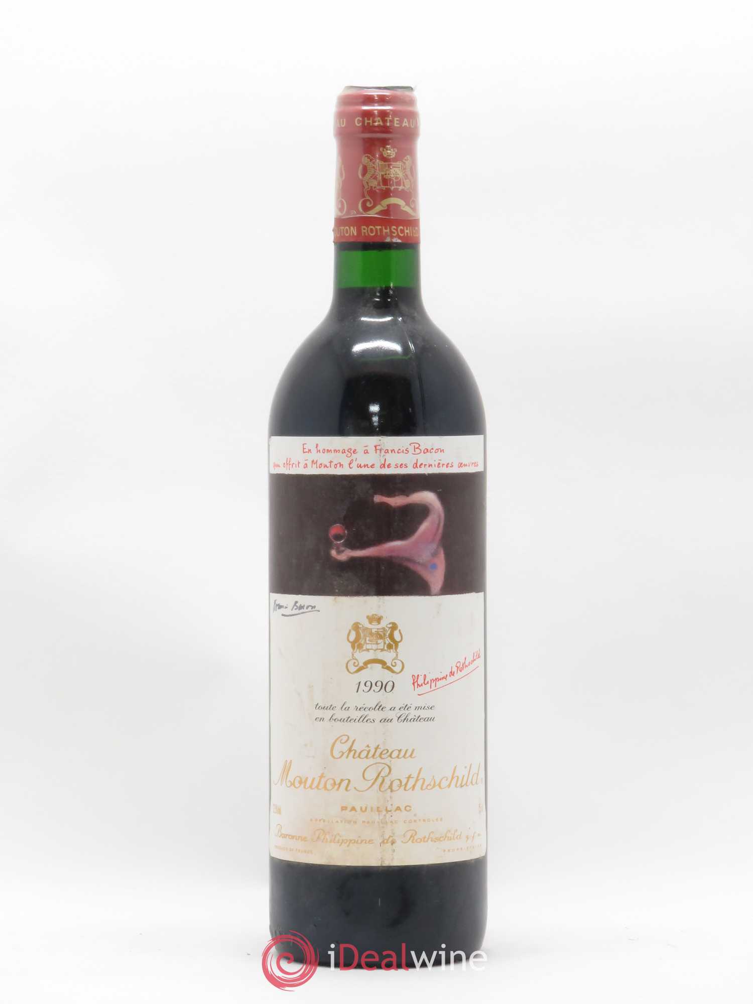 Château Mouton Rothschild 1er Grand Cru Classé 1990 - Lot de 1 bouteille - 0