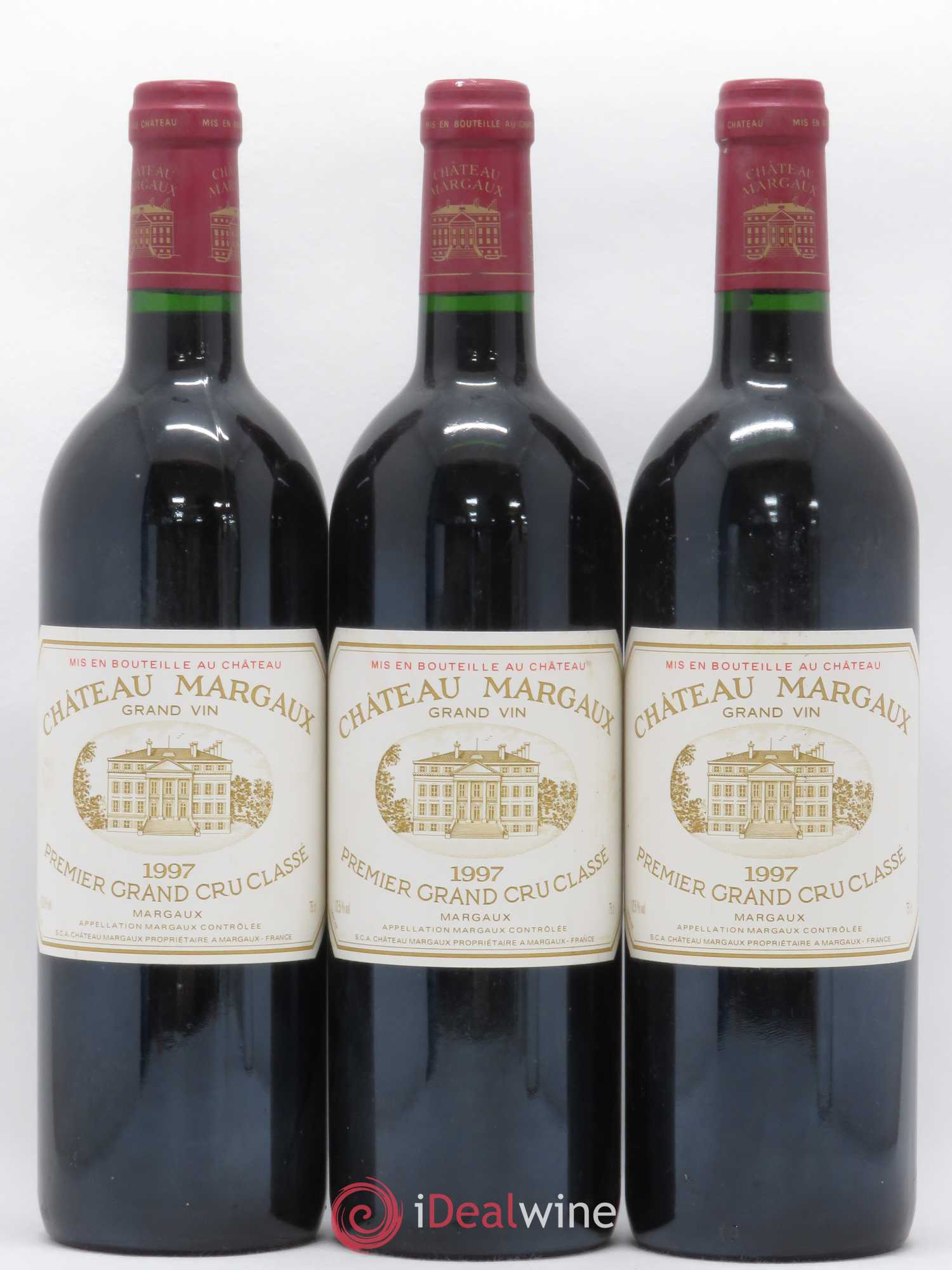 Château Margaux 1er Grand Cru Classé 1997 - Lot de 3 bouteilles - 0