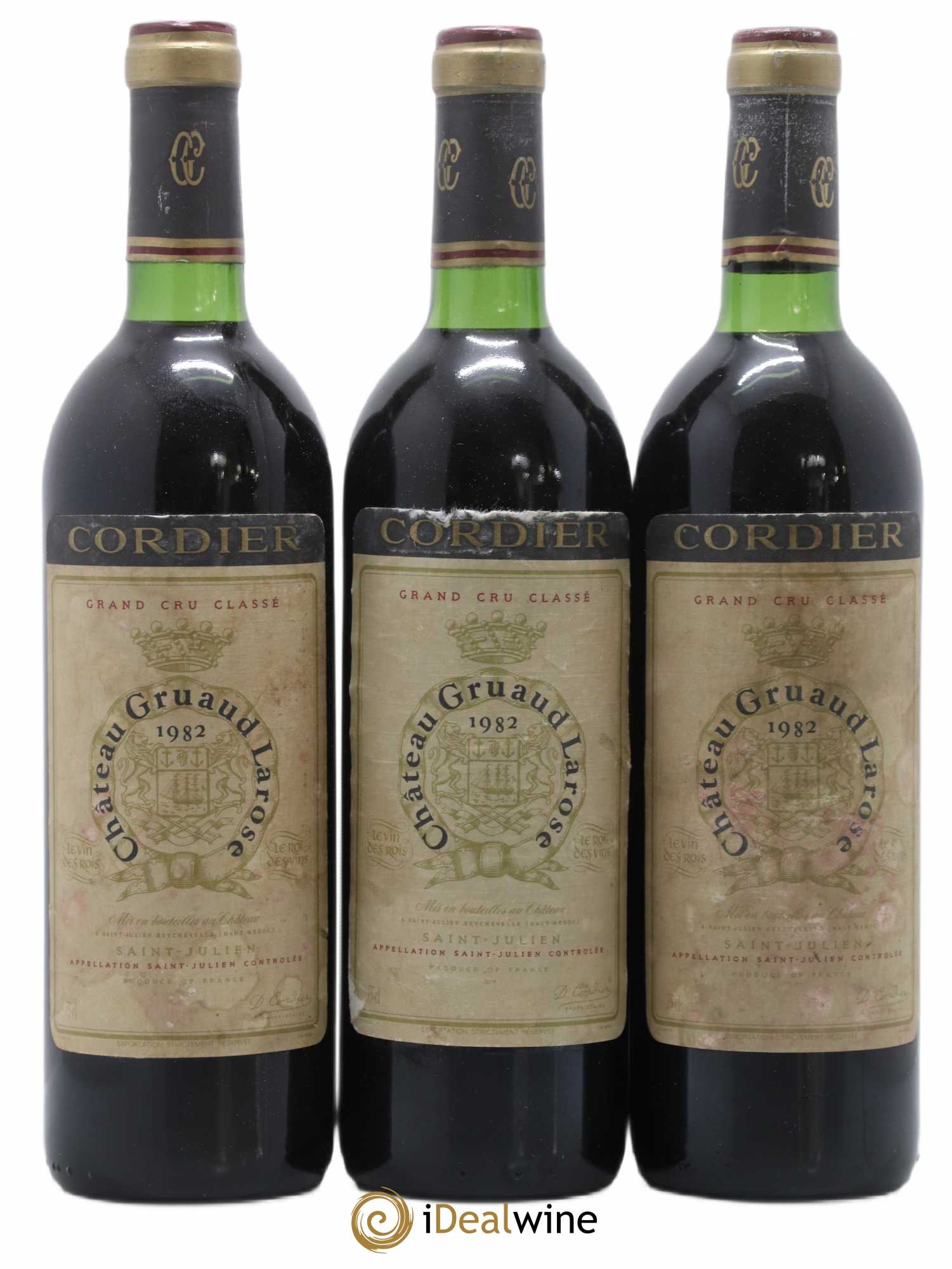Château Gruaud Larose 2ème Grand Cru Classé 1982 - Lot de 3 bouteilles - 0