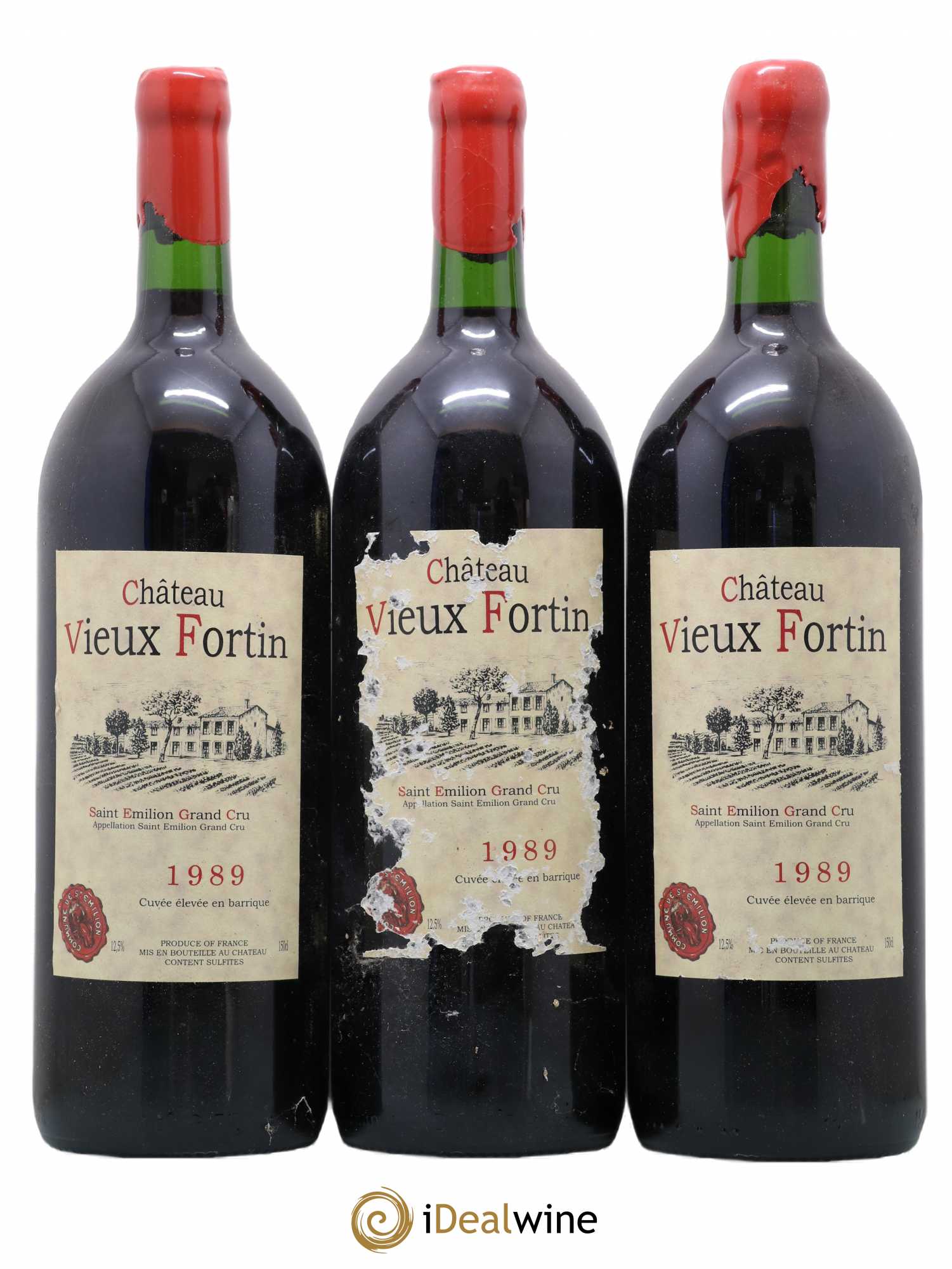 Saint-Émilion Grand Cru Château Vieux Fortin 1989 - Posten von 3 Magnum - 0