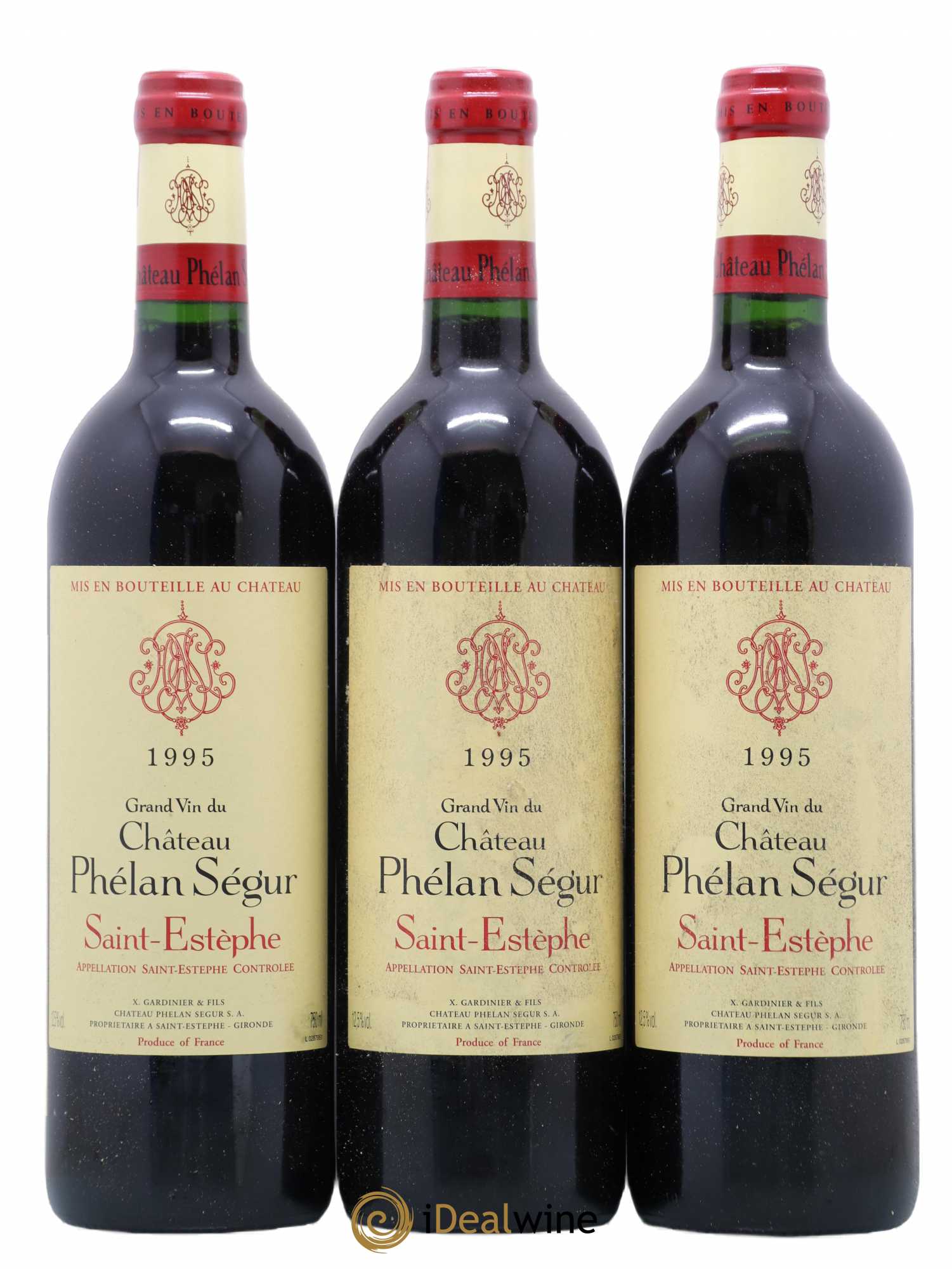 Château Phélan Ségur 1995 - Lot de 3 bouteilles - 0