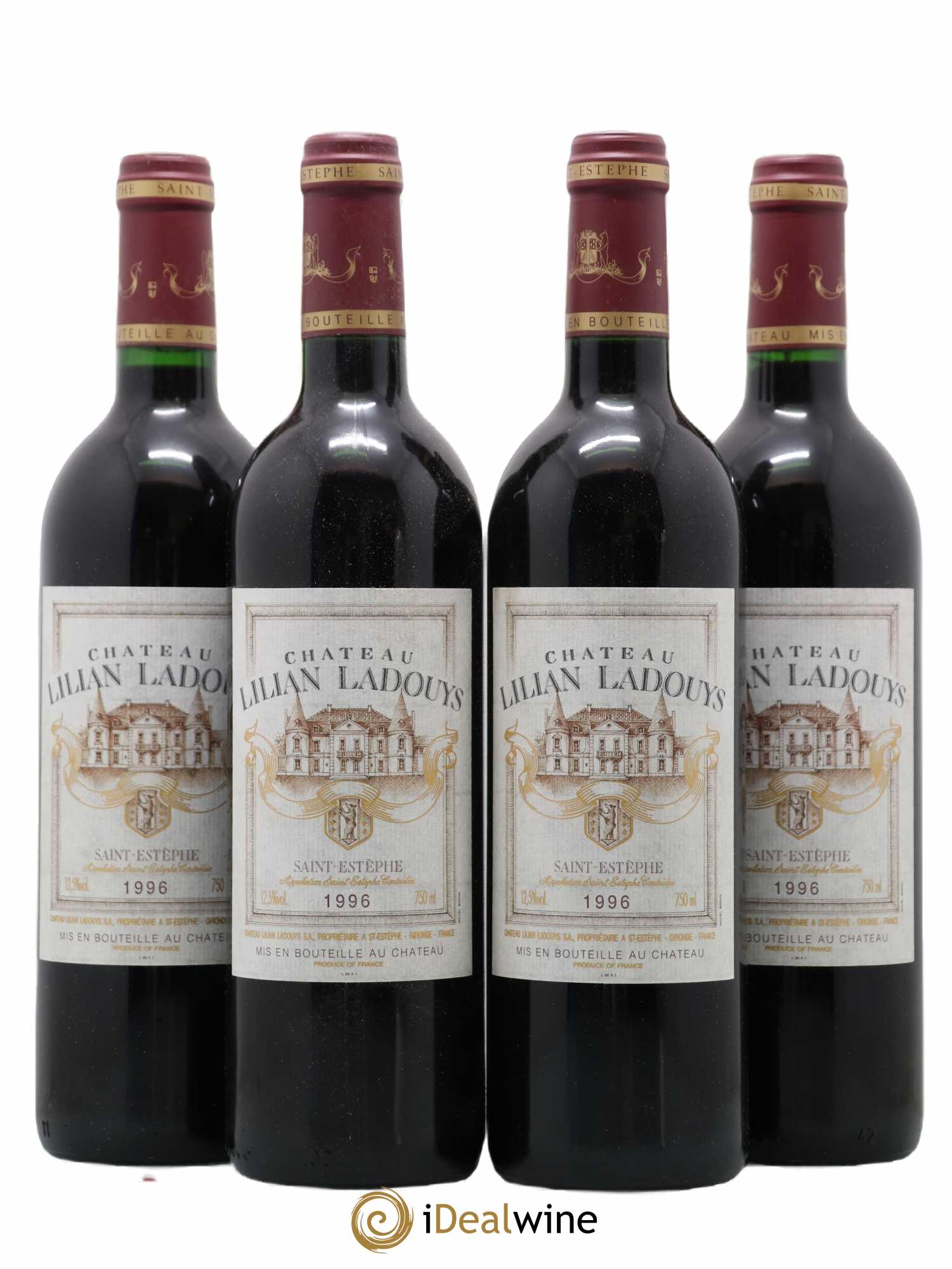 Château Lilian Ladouys Cru Bourgeois 1996 - Lot de 4 bouteilles - 0