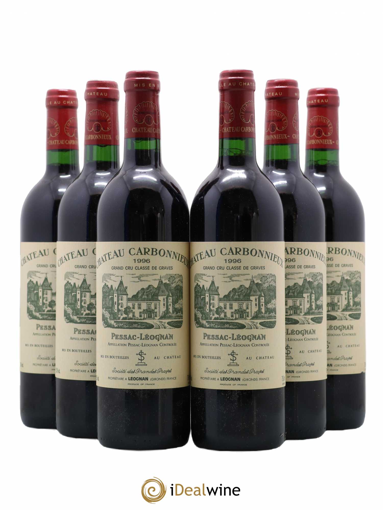 Château Carbonnieux Cru Classé de Graves 1996 - Lot de 6 bouteilles - 0