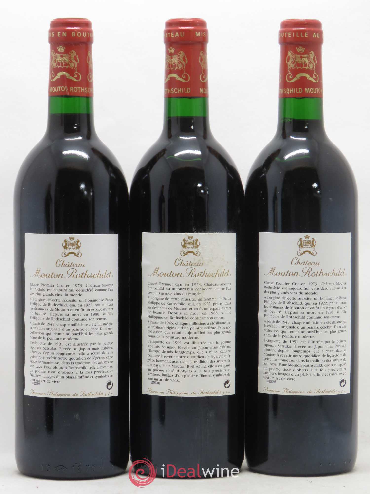 Château Mouton Rothschild 1er Grand Cru Classé 1991 - Lot de 12 bouteilles - 2