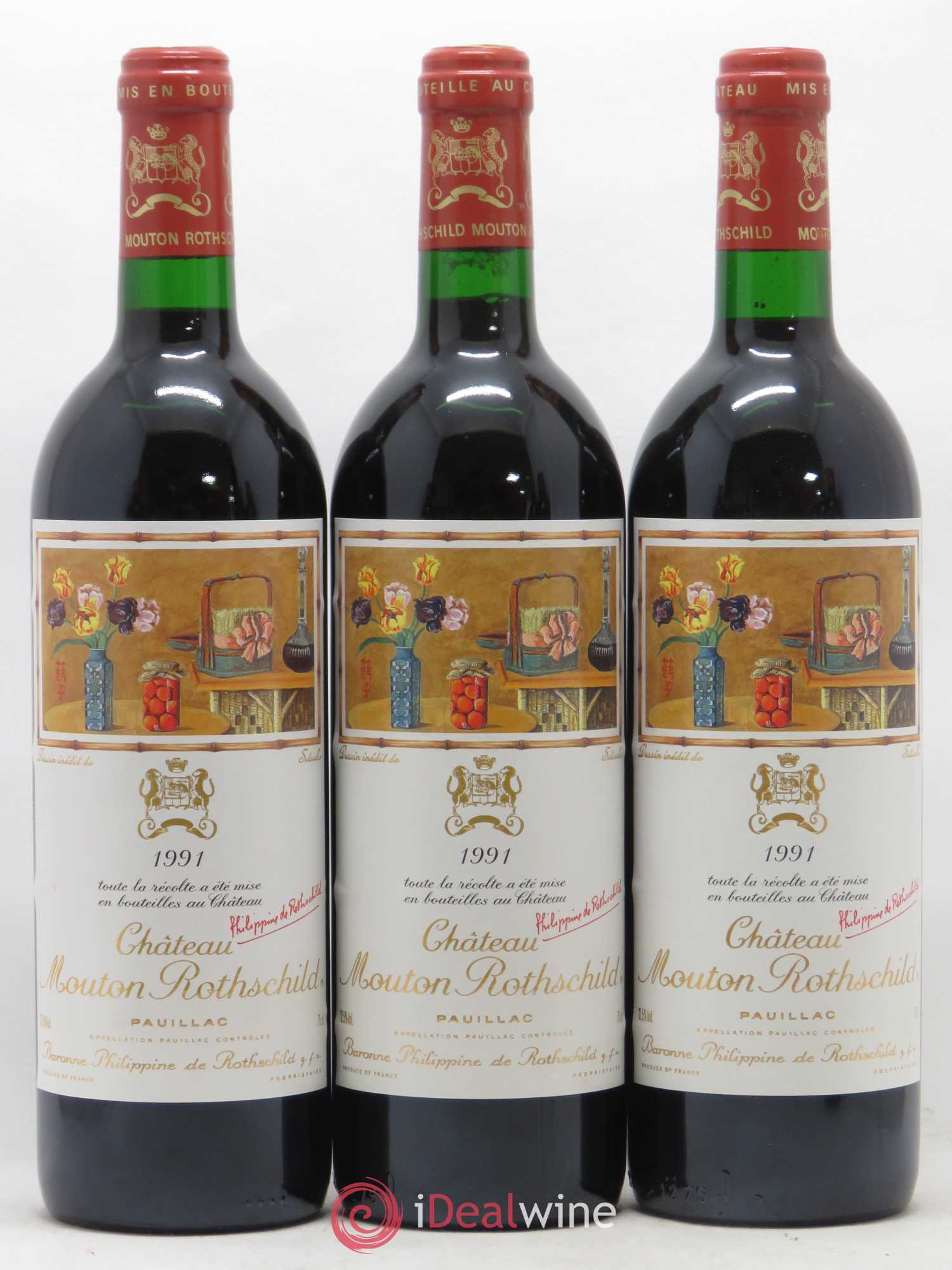 Château Mouton Rothschild 1er Grand Cru Classé 1991 - Lot de 12 bouteilles - 3