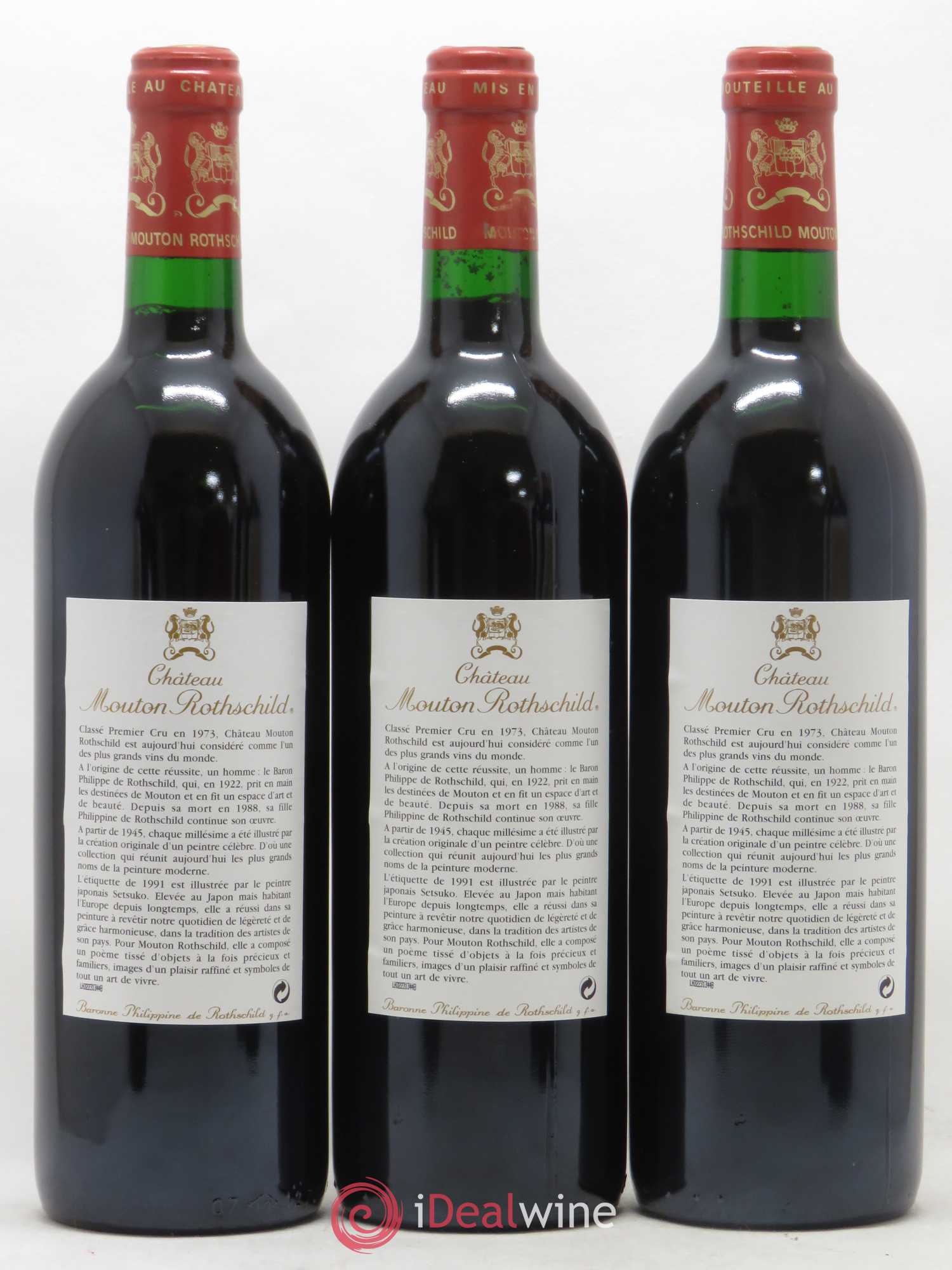 Château Mouton Rothschild 1er Grand Cru Classé 1991 - Lot de 12 bouteilles - 4