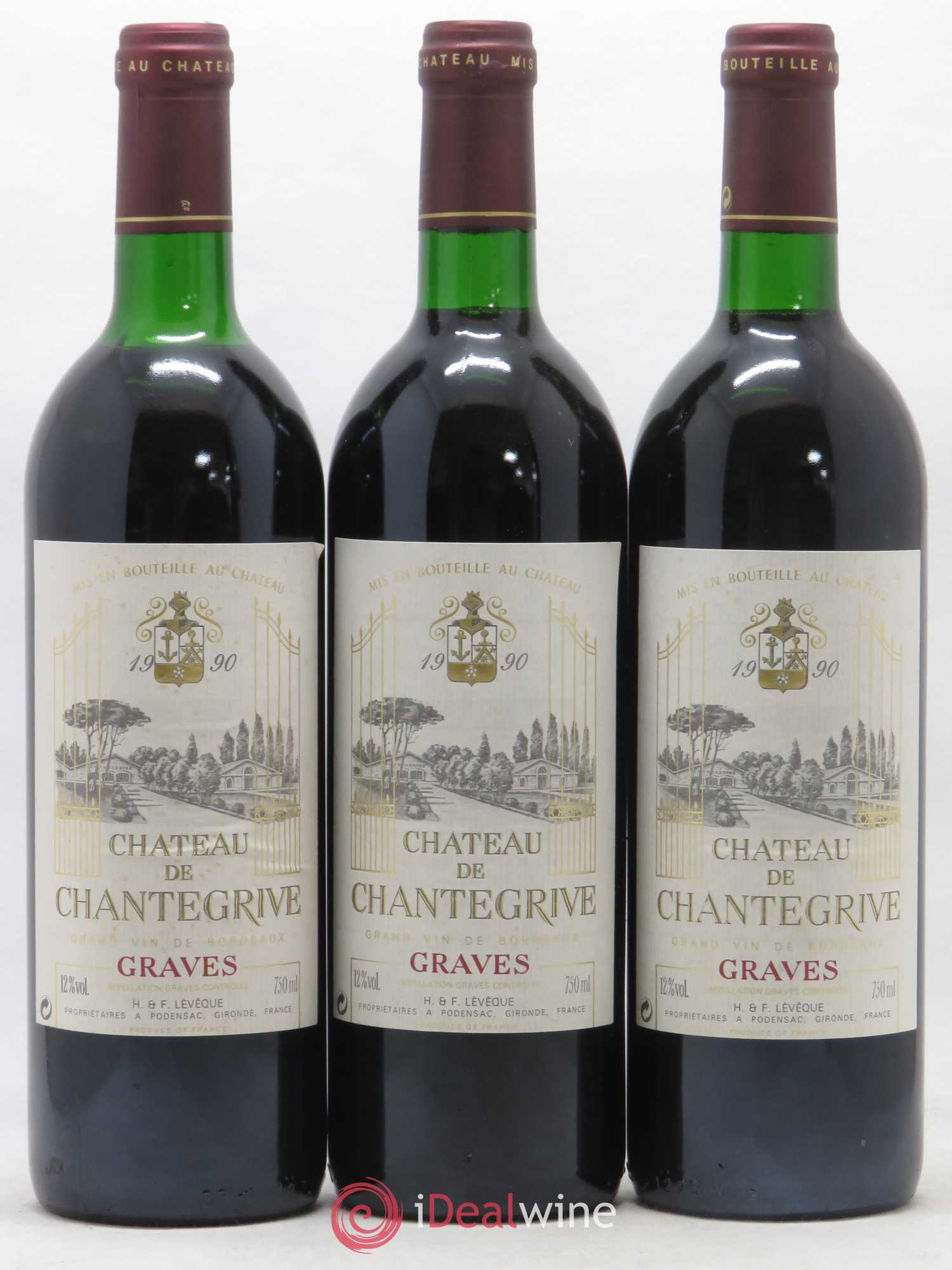 Château de Chantegrive 1990 - Lot de 6 bouteilles - 2