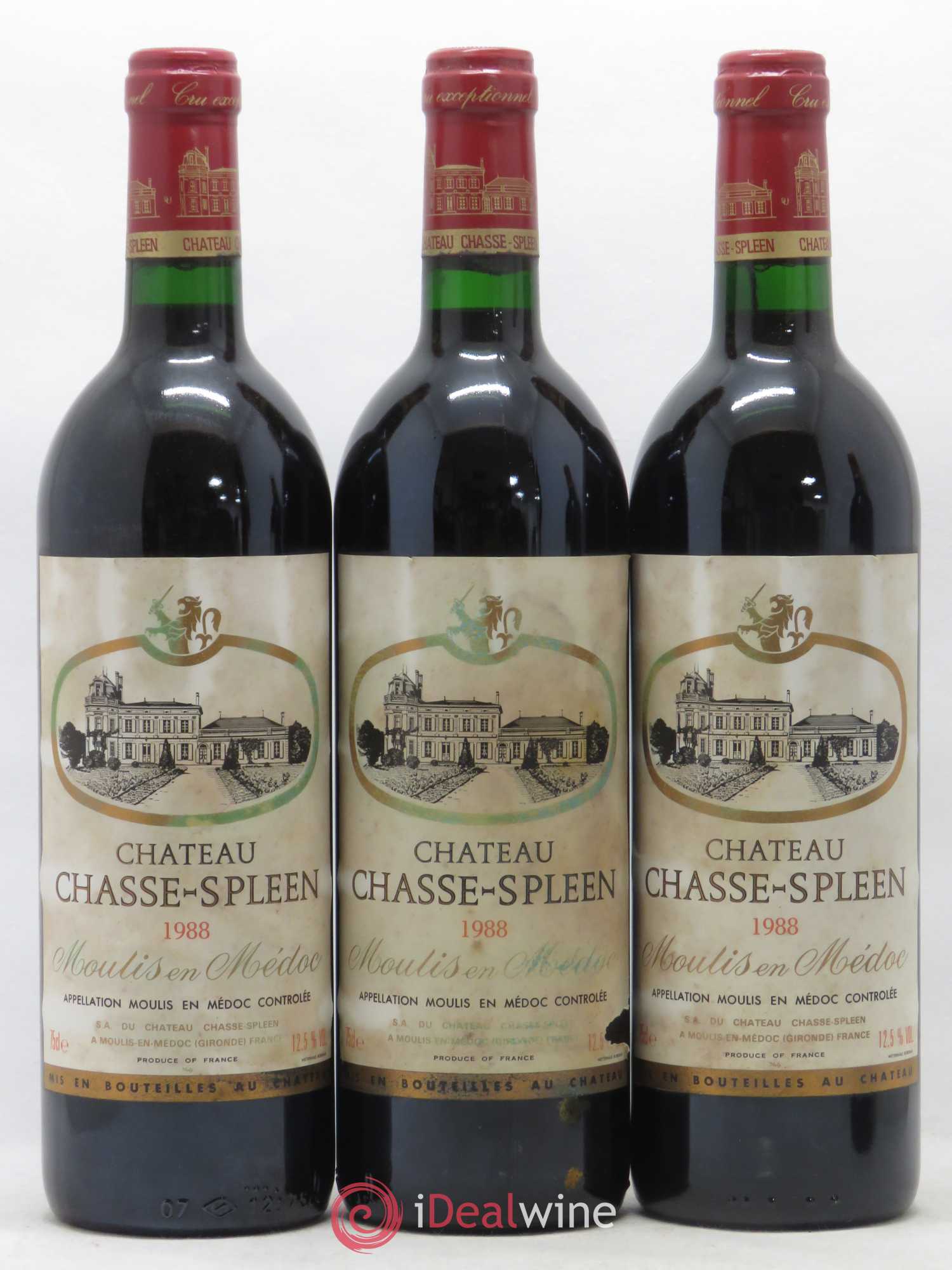 Château Chasse Spleen 1988 - Lot de 12 bouteilles - 1