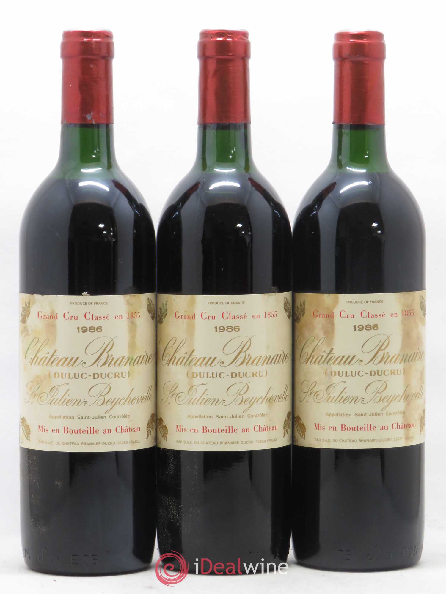 Château Branaire Ducru 4ème Grand Cru Classé 1986 - Lot de 12 bouteilles - 2