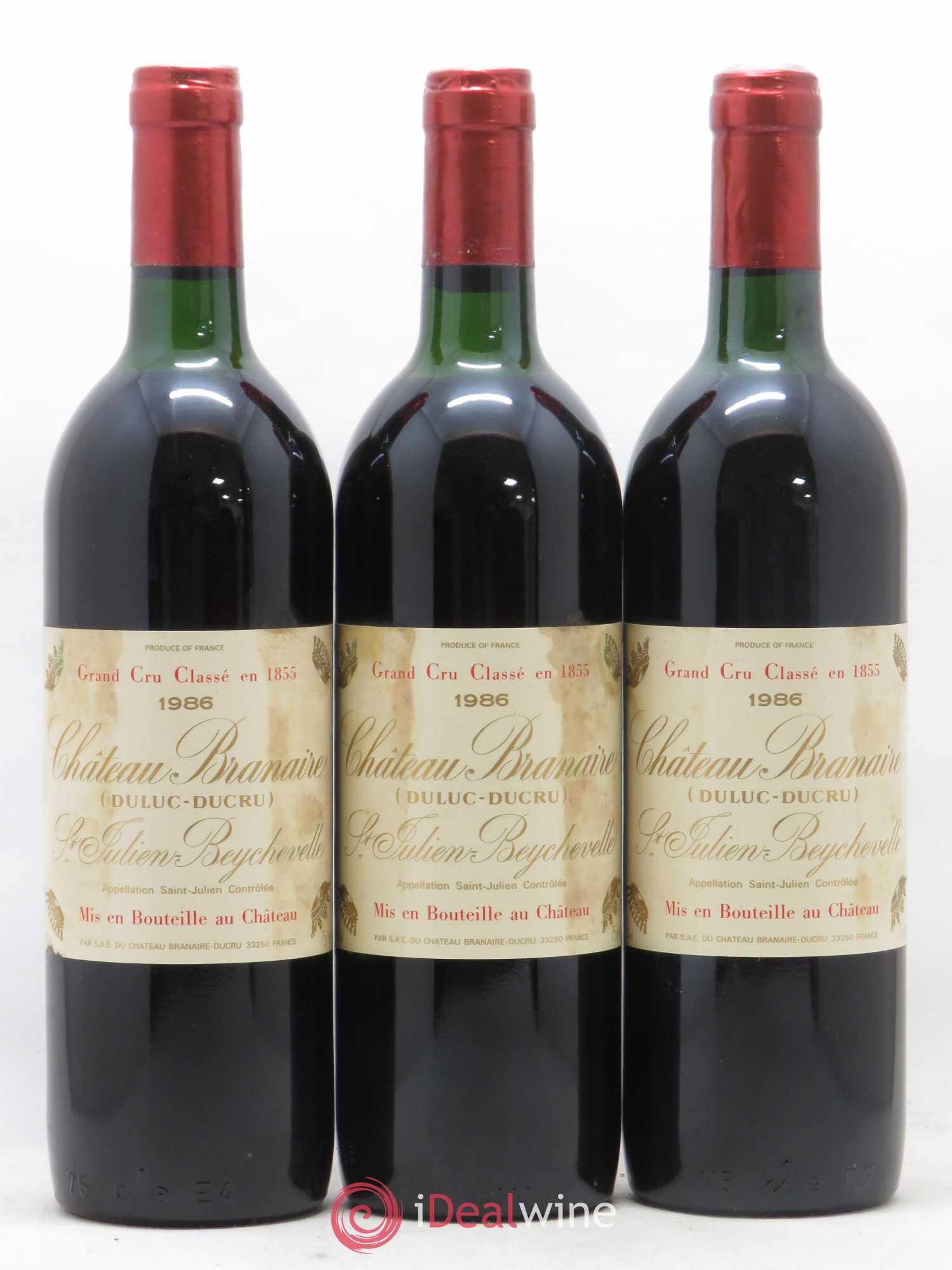 Château Branaire Ducru 4ème Grand Cru Classé 1986 - Lot de 12 bouteilles - 3