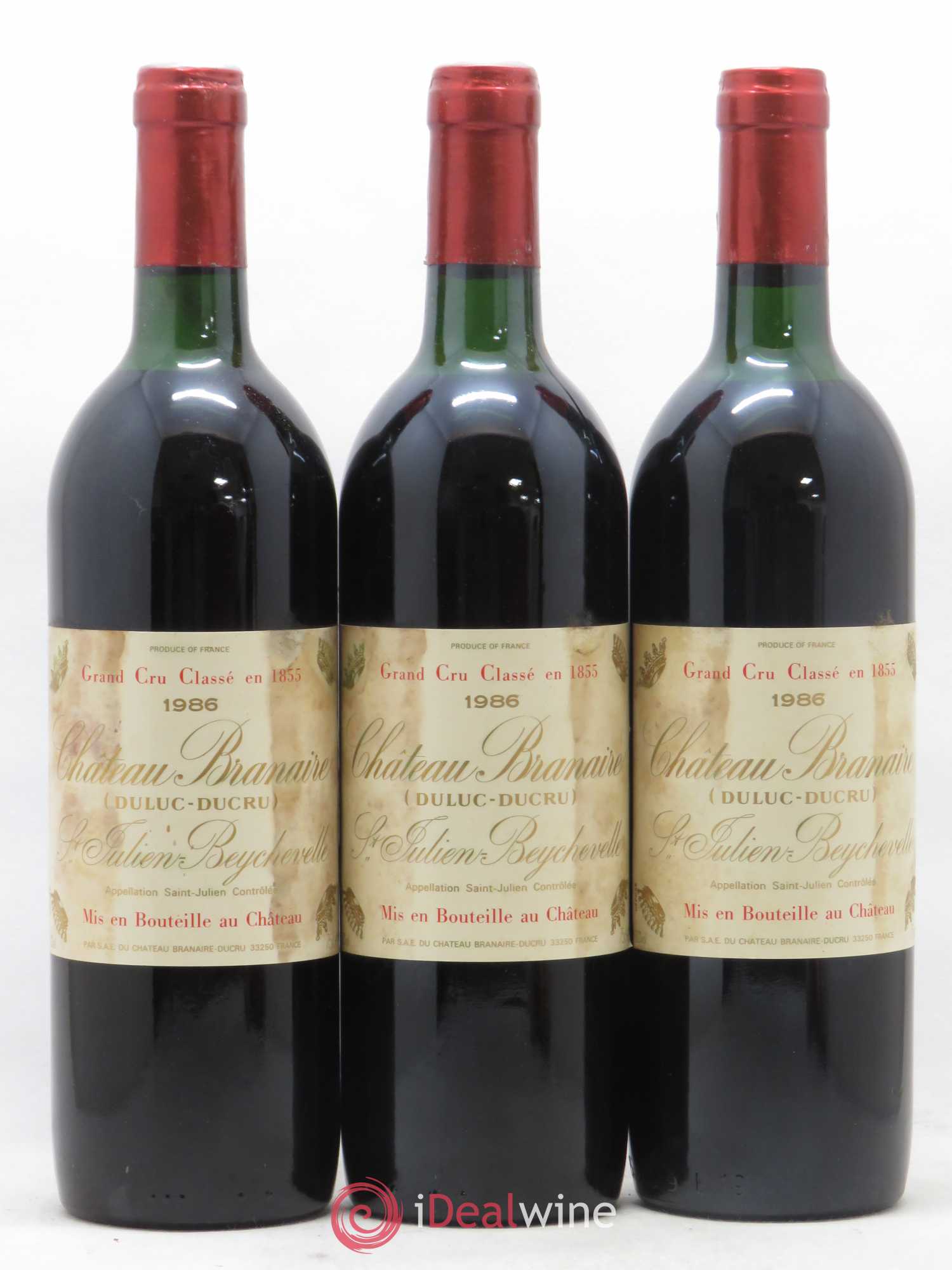 Château Branaire Ducru 4ème Grand Cru Classé 1986 - Lot de 12 bouteilles - 4