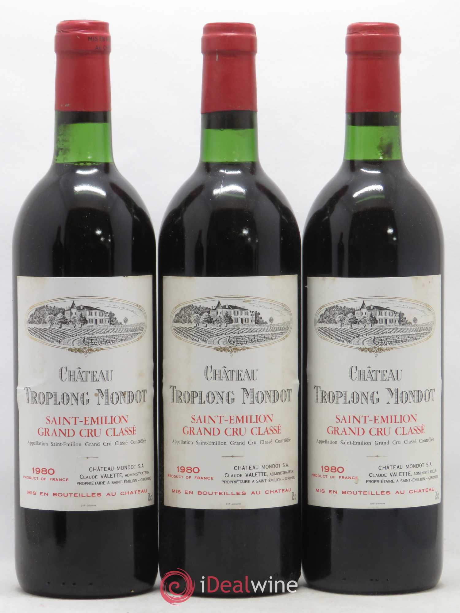 Château Troplong Mondot 1er Grand Cru Classé B 1980 - Lot de 12 bouteilles - 1