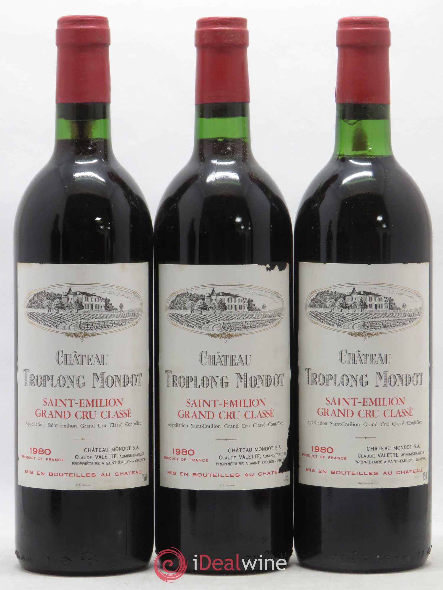 Château Troplong Mondot 1er Grand Cru Classé B 1980 - Lot de 12 bouteilles - 1