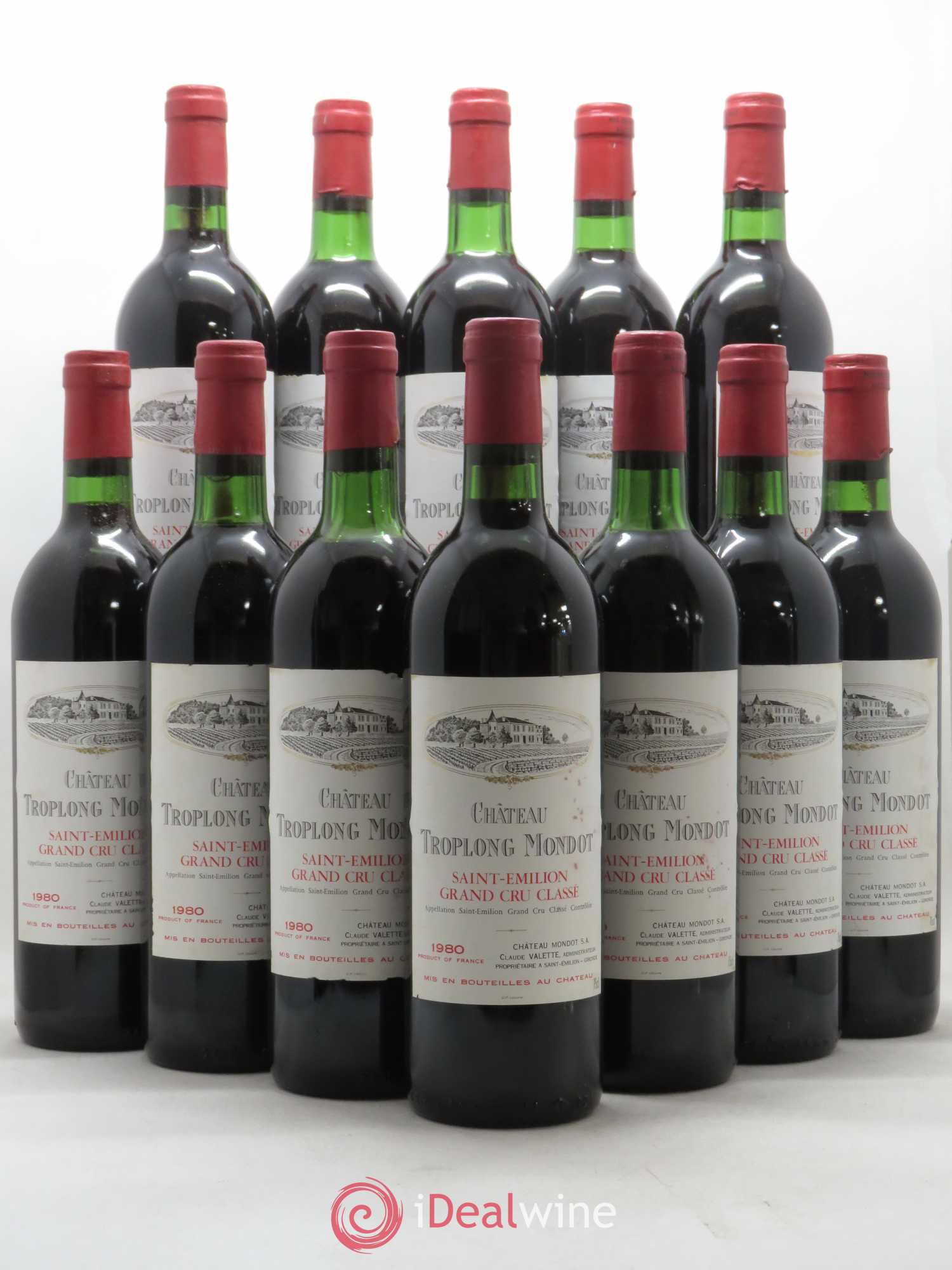 Château Troplong Mondot 1er Grand Cru Classé B 1980 - Lot de 12 bouteilles - 0