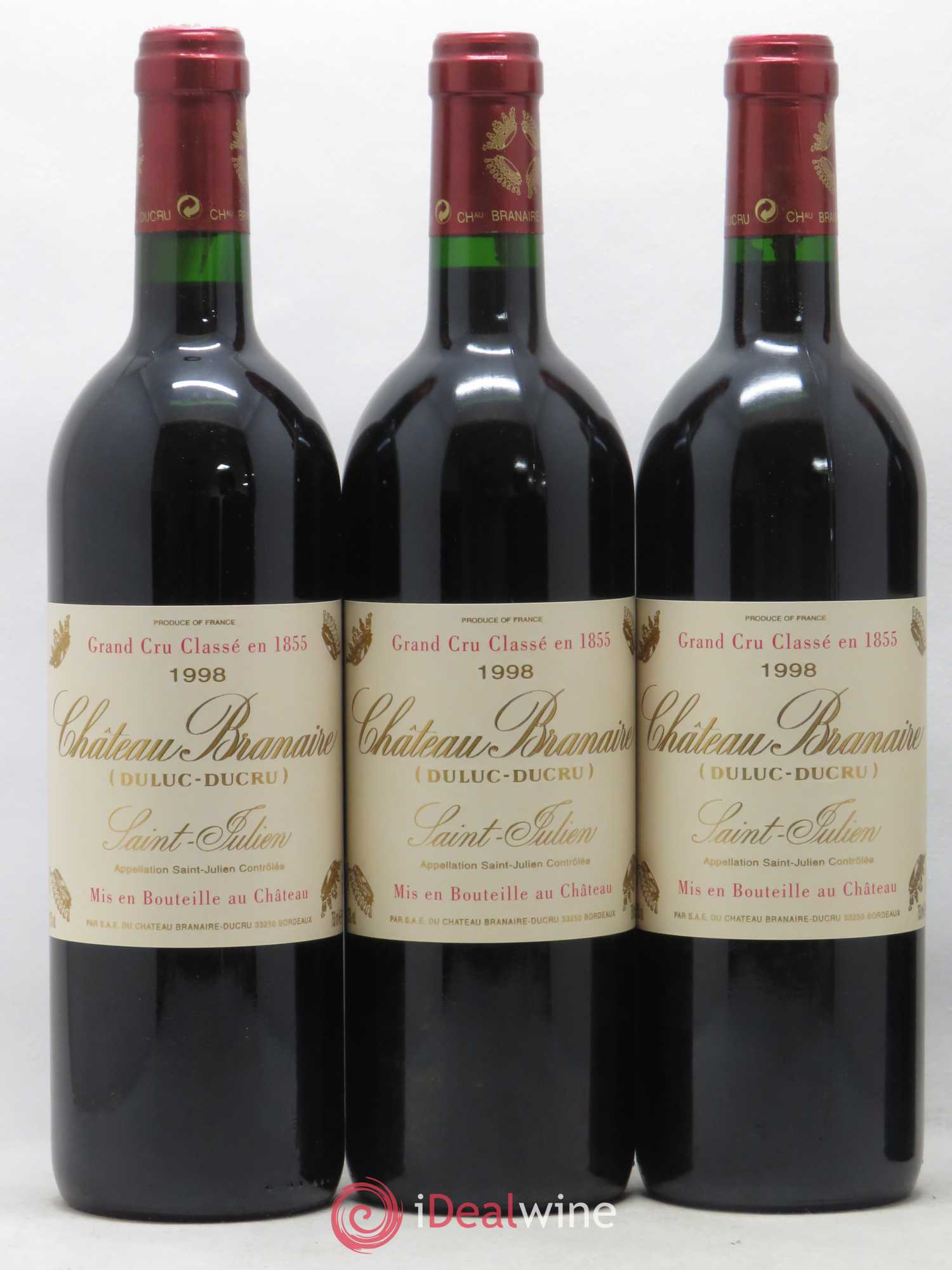 Château Branaire Ducru 4ème Grand Cru Classé 1998 - Lot de 12 bouteilles - 3