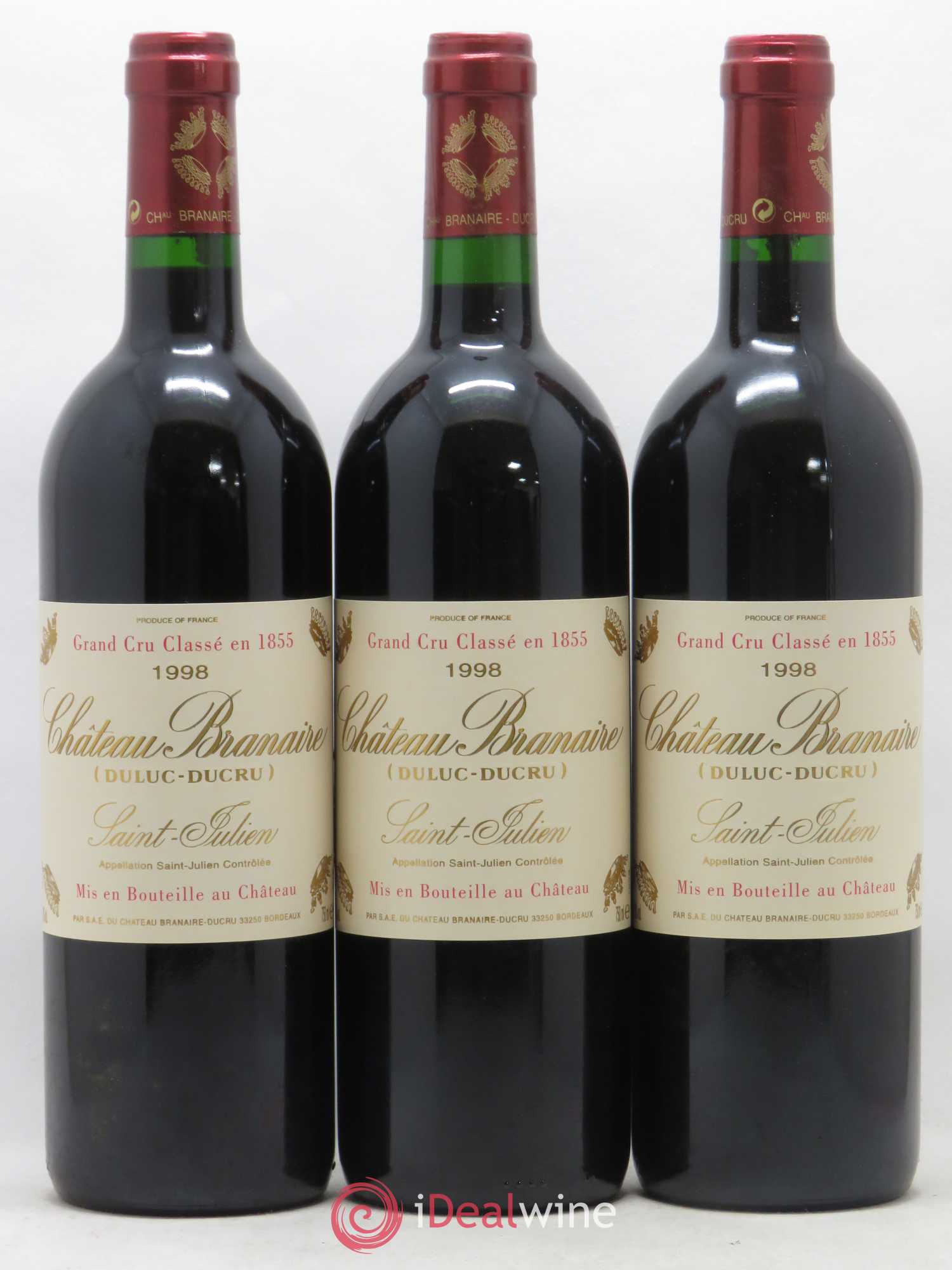 Château Branaire Ducru 4ème Grand Cru Classé 1998 - Lot de 12 bouteilles - 4