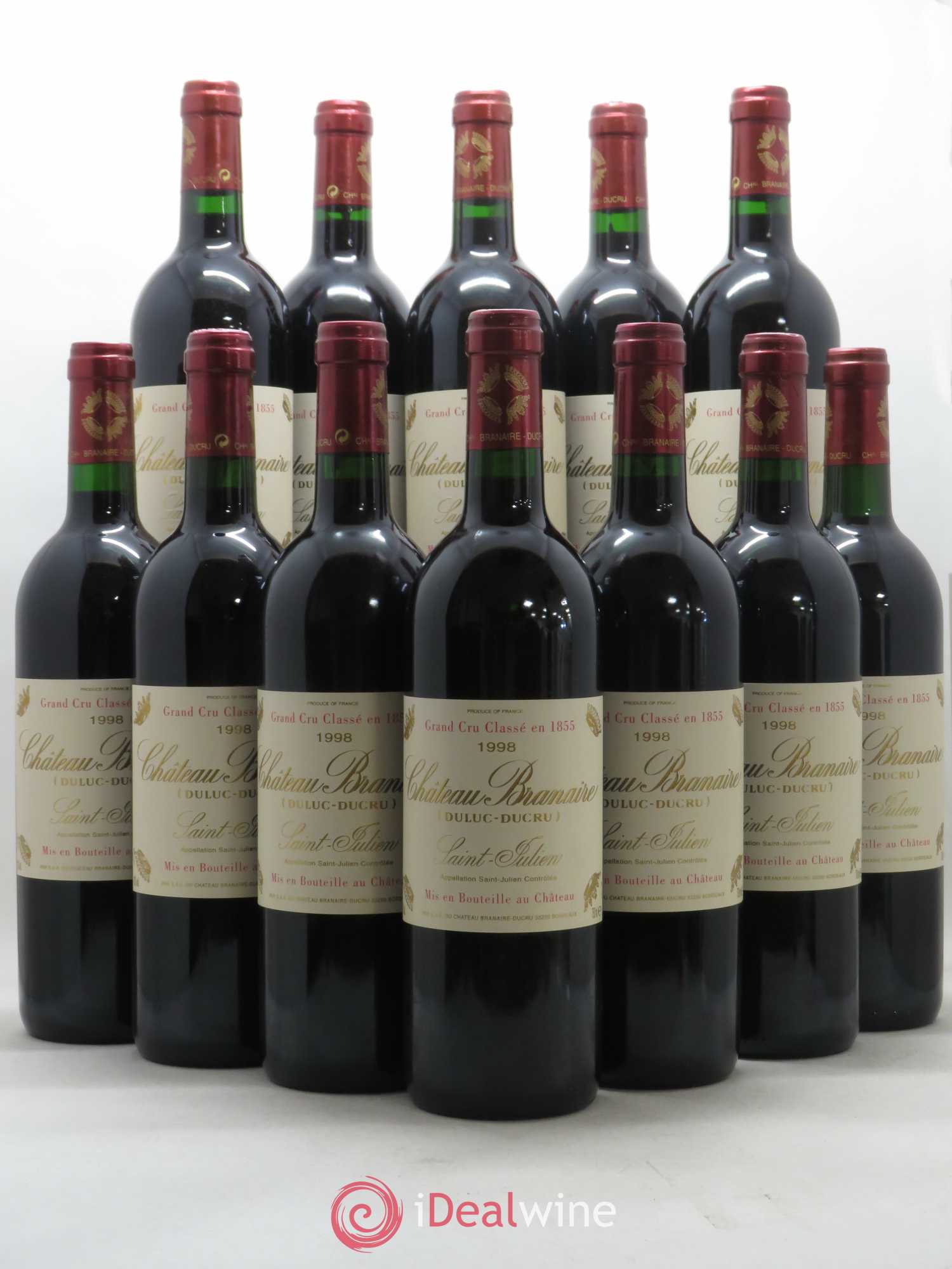 Château Branaire Ducru 4ème Grand Cru Classé 1998 - Lot de 12 bouteilles - 0