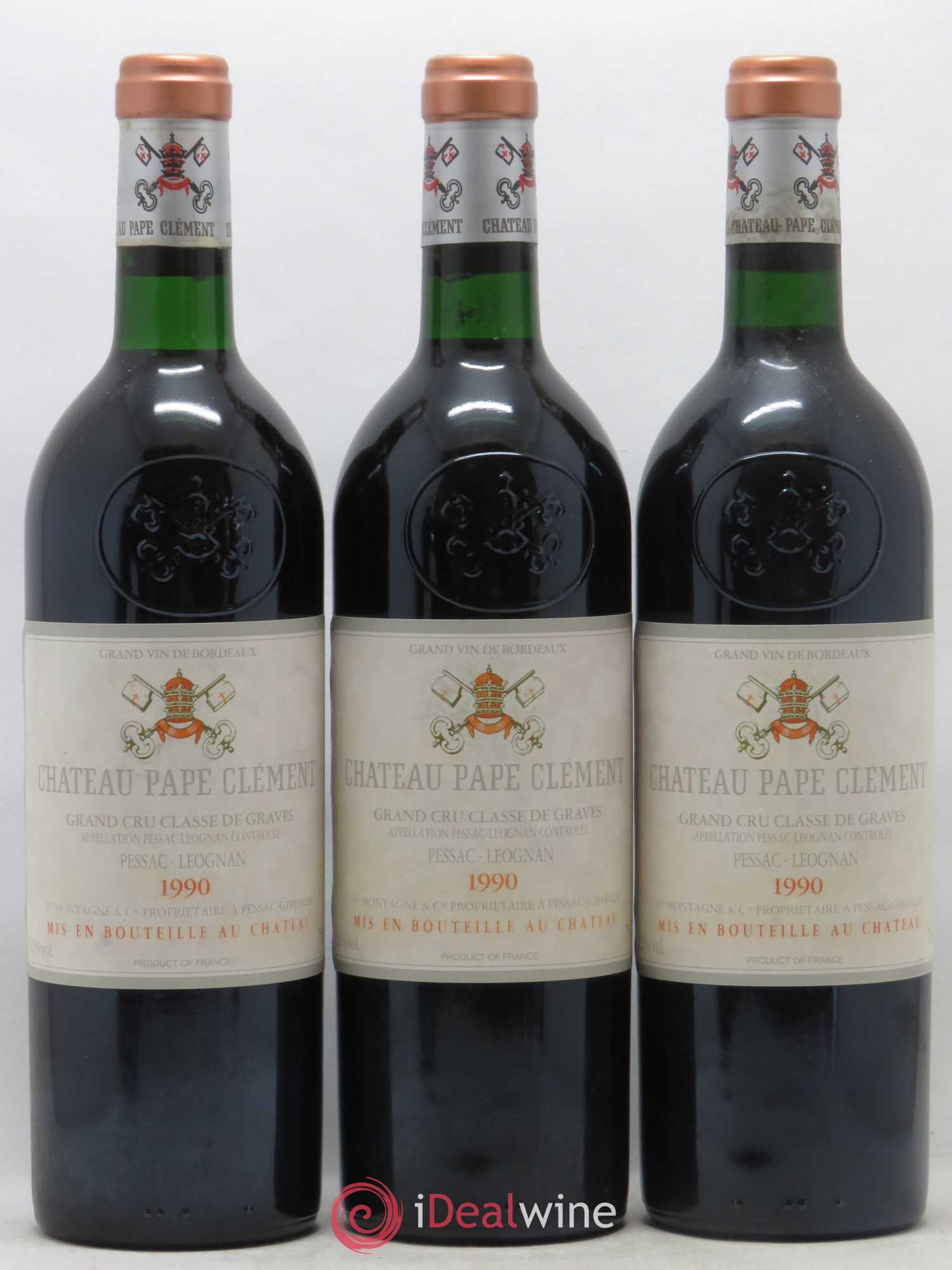 Château Pape Clément Cru Classé de Graves 1990 - Lot de 12 bouteilles - 1