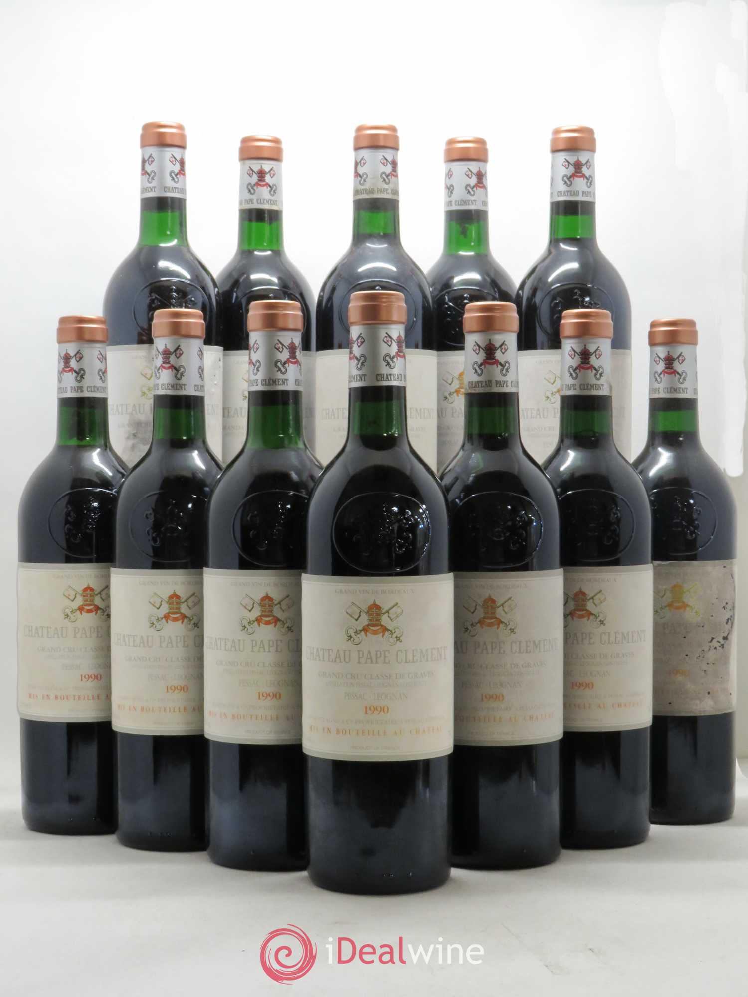 Château Pape Clément Cru Classé de Graves 1990 - Lot de 12 bouteilles - 0