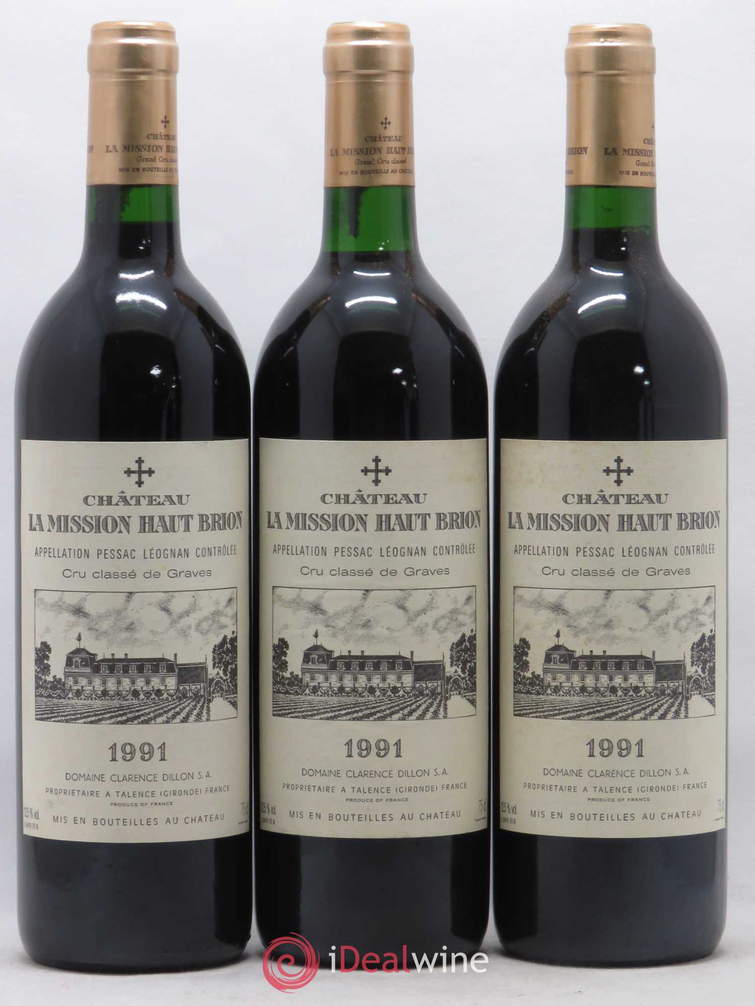 Château la Mission Haut-Brion Cru Classé de Graves 1991 - Lot de 12 bouteilles - 2