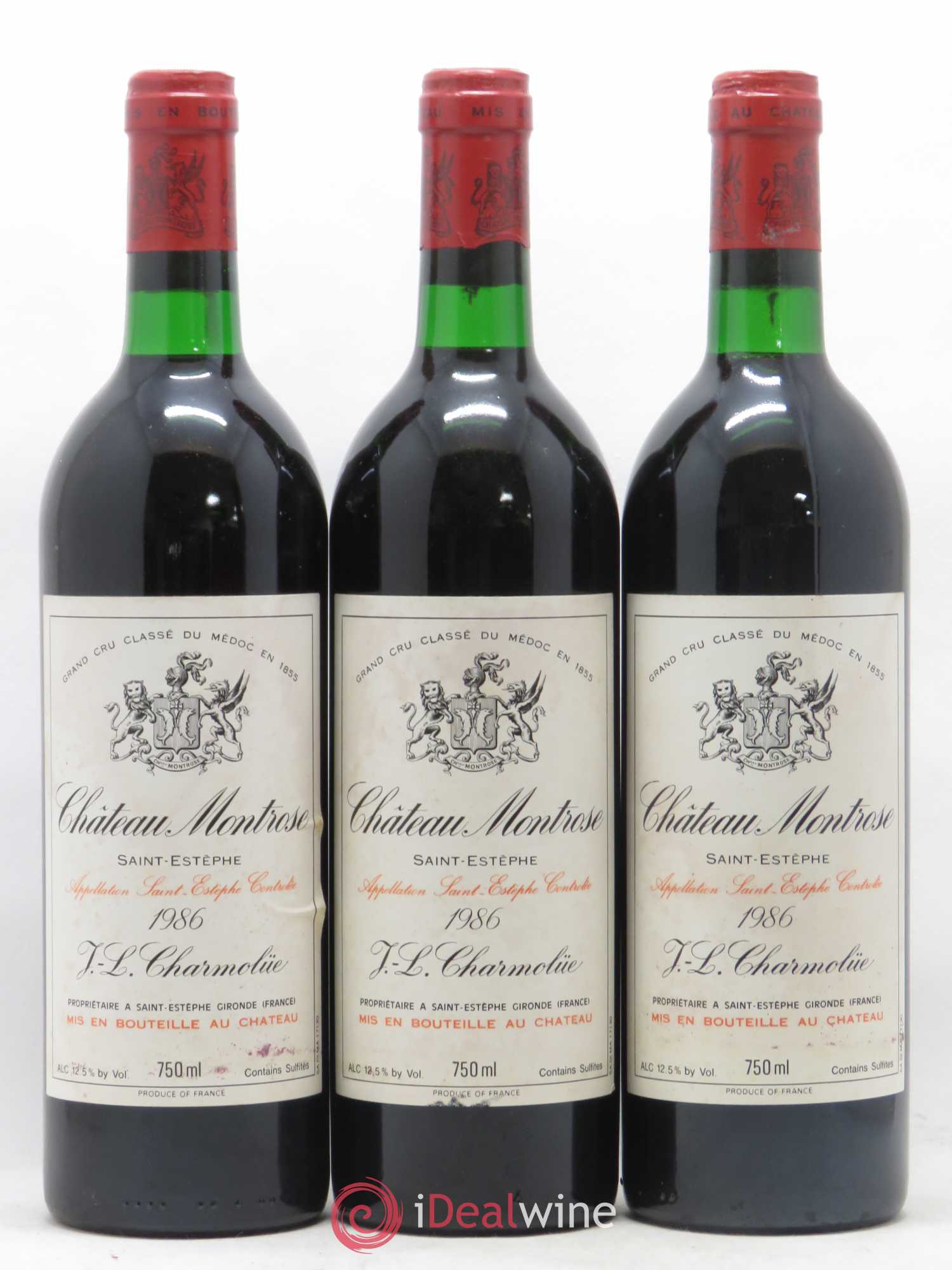 Château Montrose 2ème Grand Cru Classé 1986 - Lot de 12 bouteilles - 1
