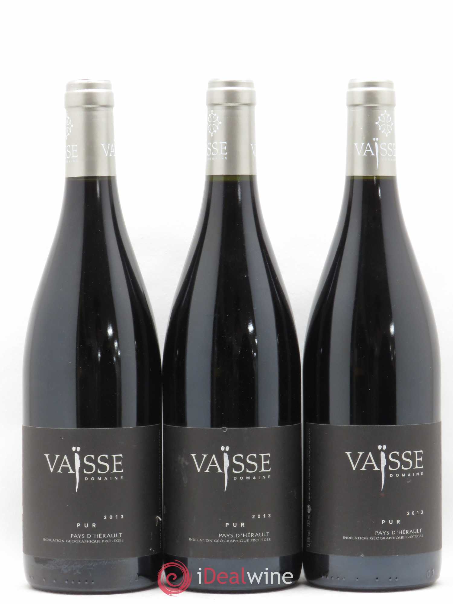 Pays d'Hérault Pur Vaisse (Domaine) 2013 - Lot de 3 bouteilles - 0