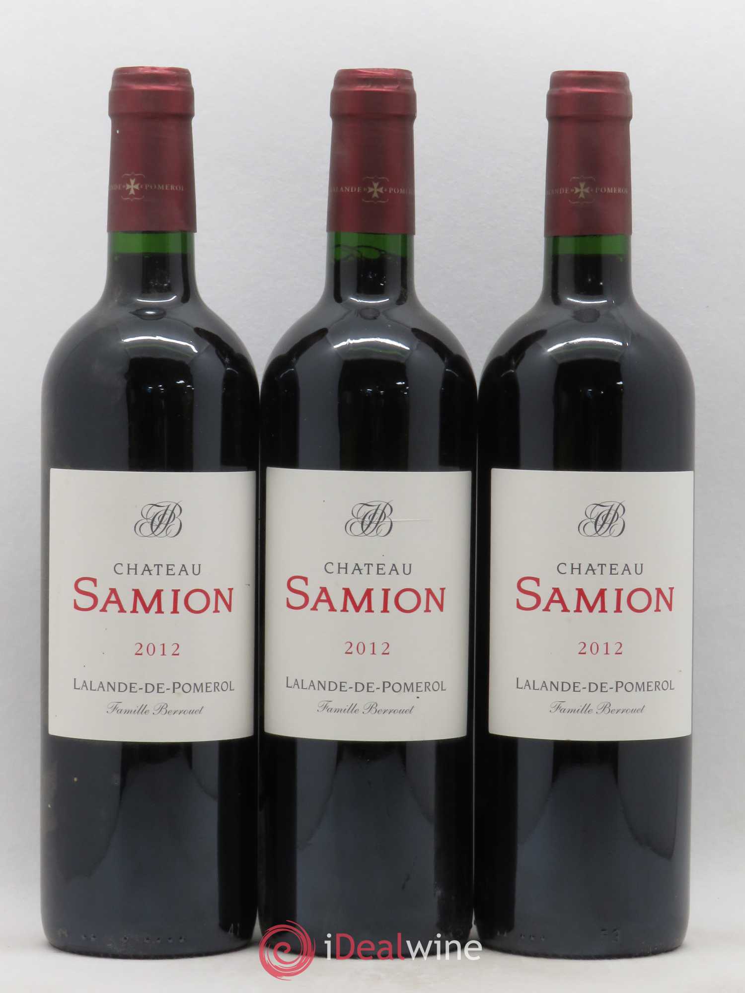 Bordeaux Lalande de Pomerol Château Samion (sans prix de réserve) 2012 - Posten von 3 Flaschen - 0