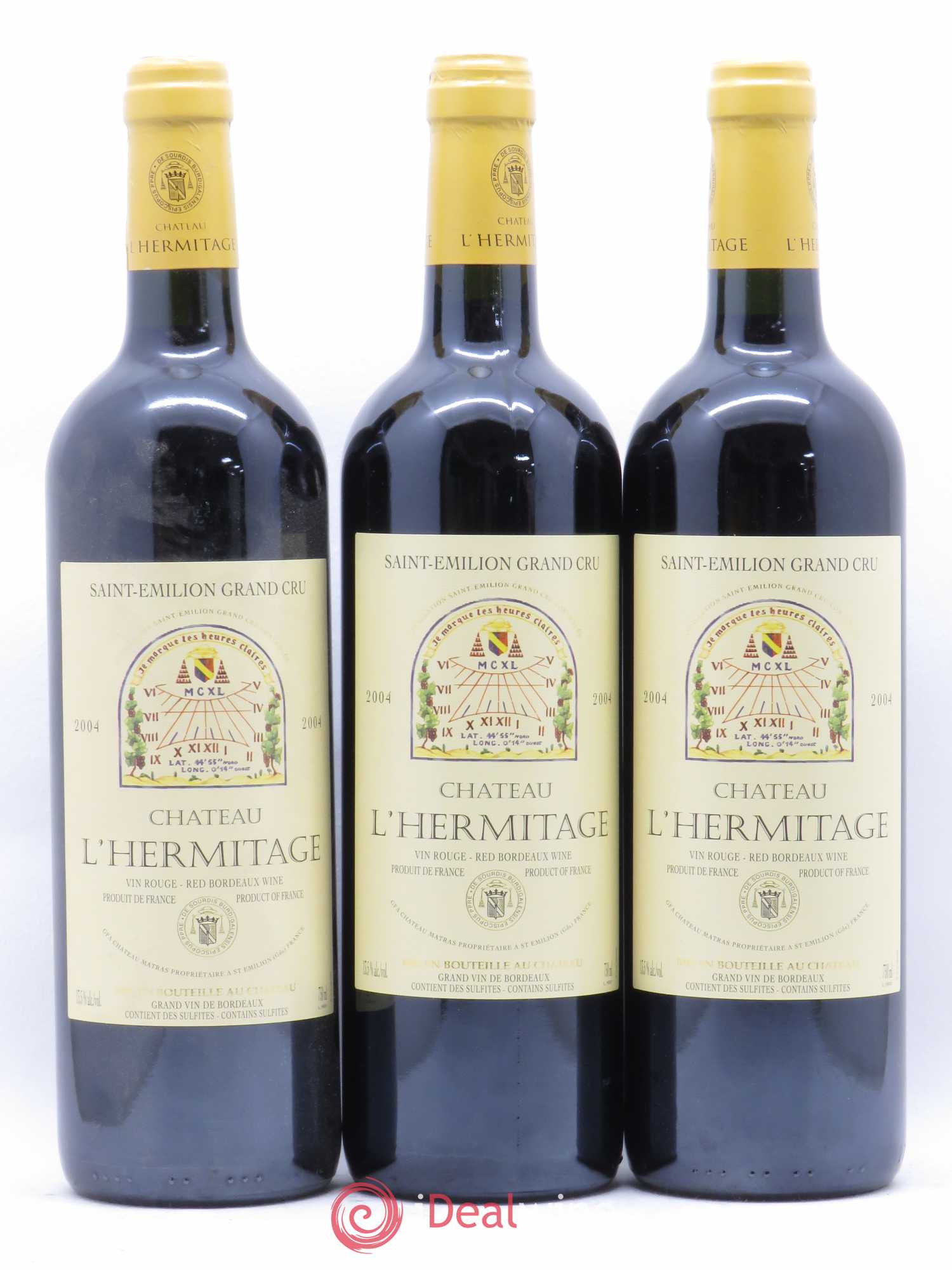 Château l' Hermitage (sans prix de réserve) 2004 - Lot de 3 bouteilles - 0
