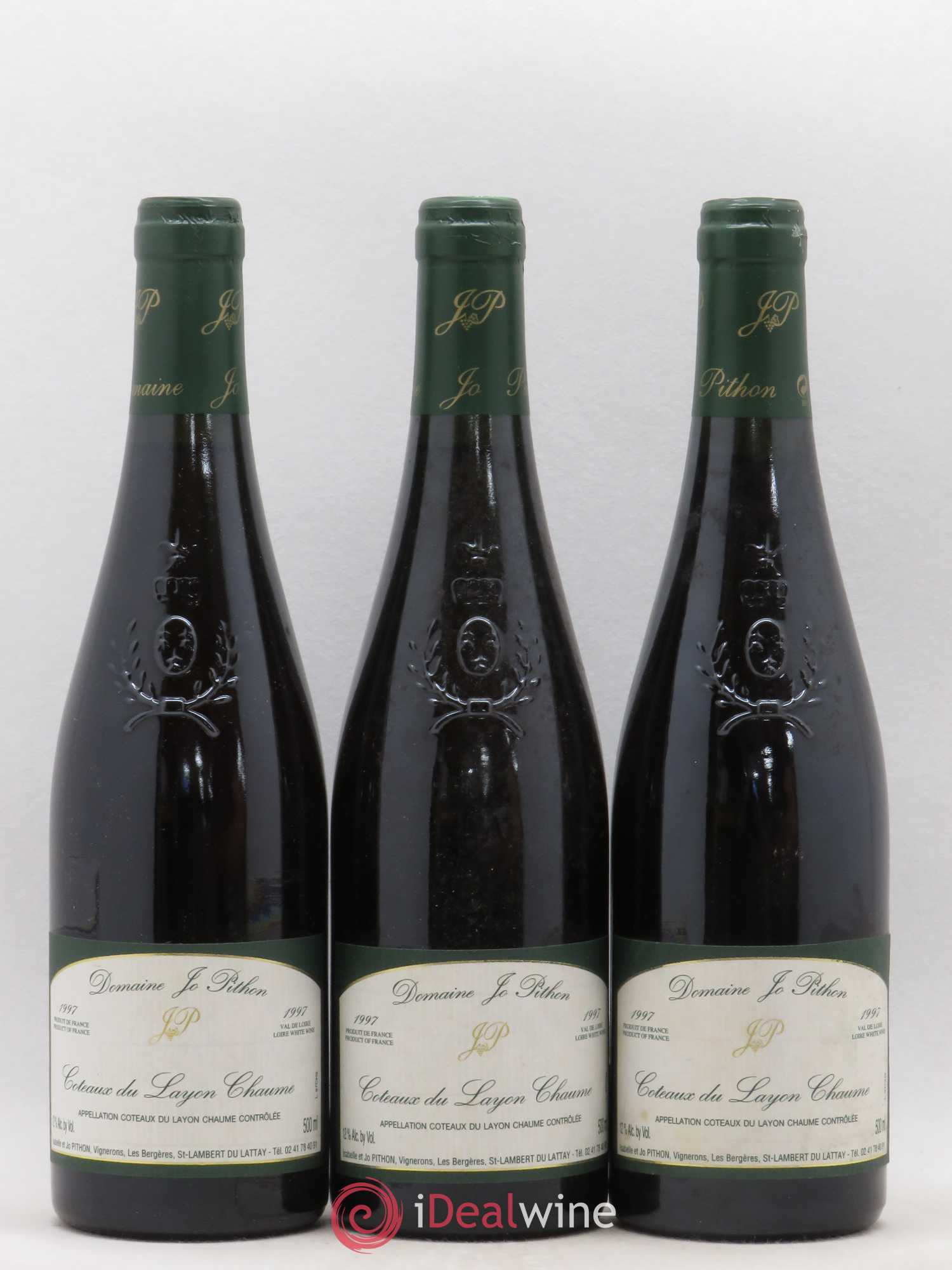 Coteaux du Layon Chaumes Domaine Jo Pithon (sans prix de réserve) 1997 - Lotto di 3 bottiglie - 0