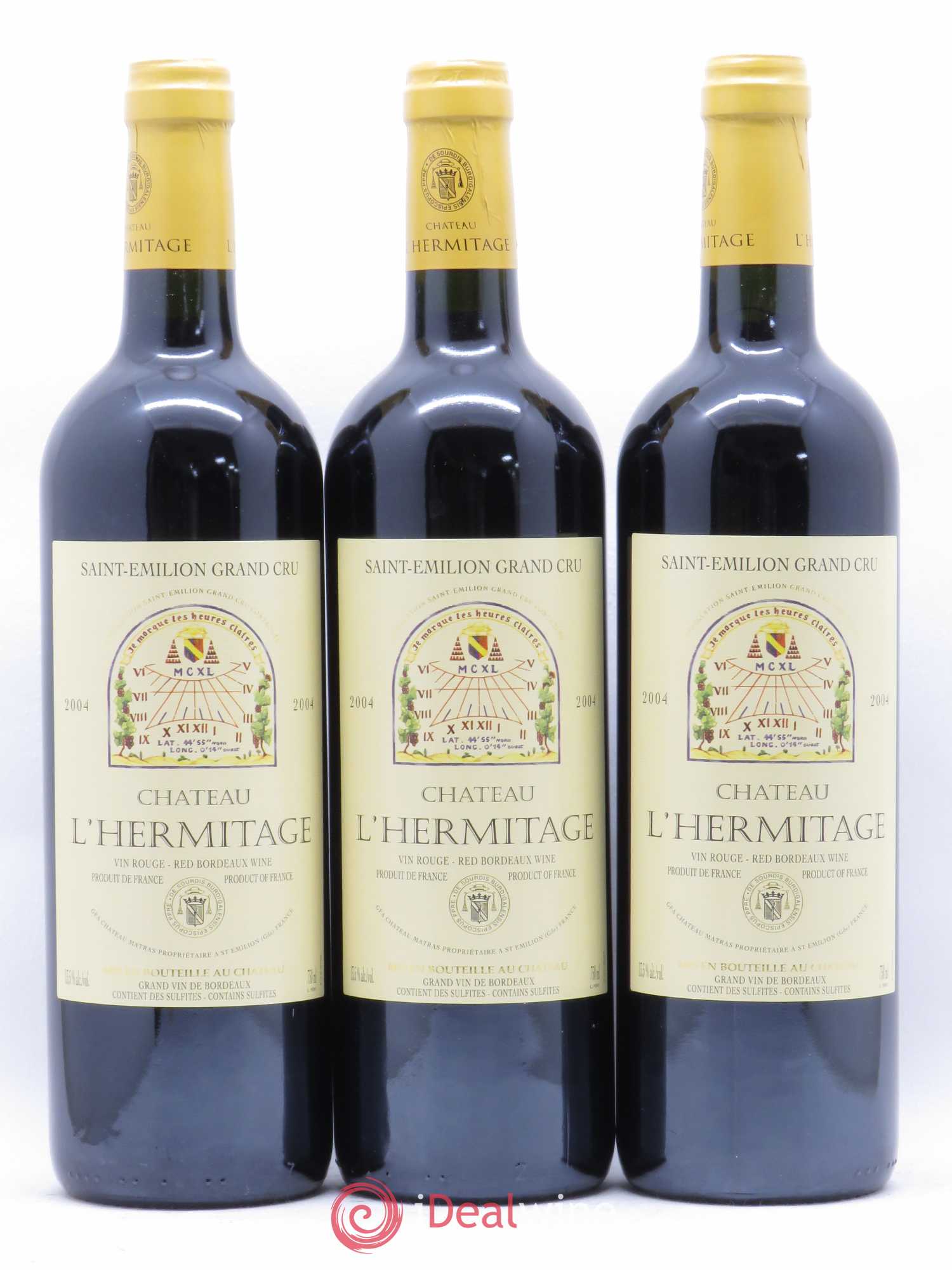 Château l' Hermitage (sans prix de réserve) 2004 - Lot de 3 bouteilles - 0