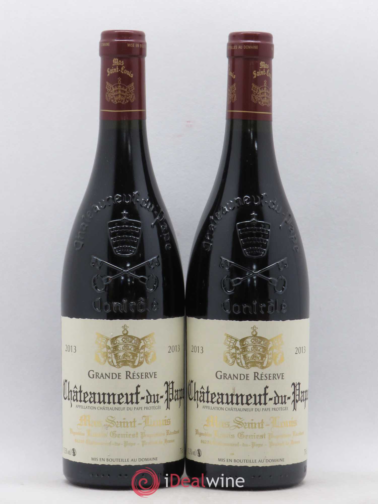 Châteauneuf-du-Pape Grande Réserve Mas Saint-Louis (sans prix de réserve) 2013 - Lot de 2 bouteilles - 0