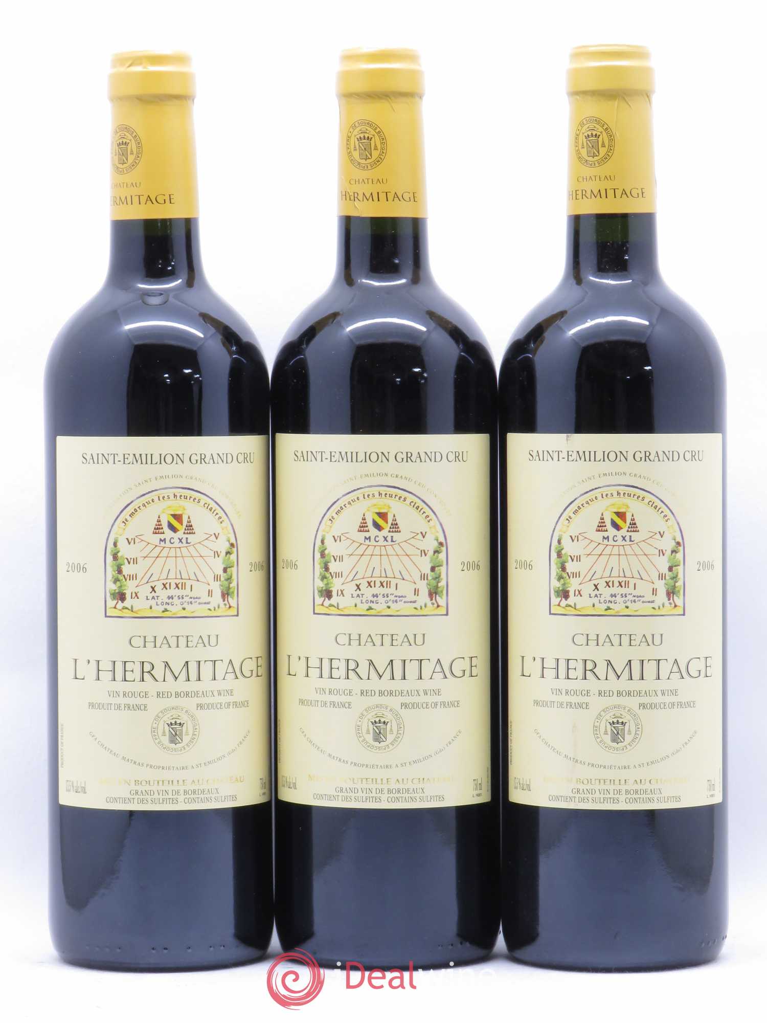 Château l' Hermitage (sans prix de réserve) 2006 - Lot de 3 bouteilles - 0