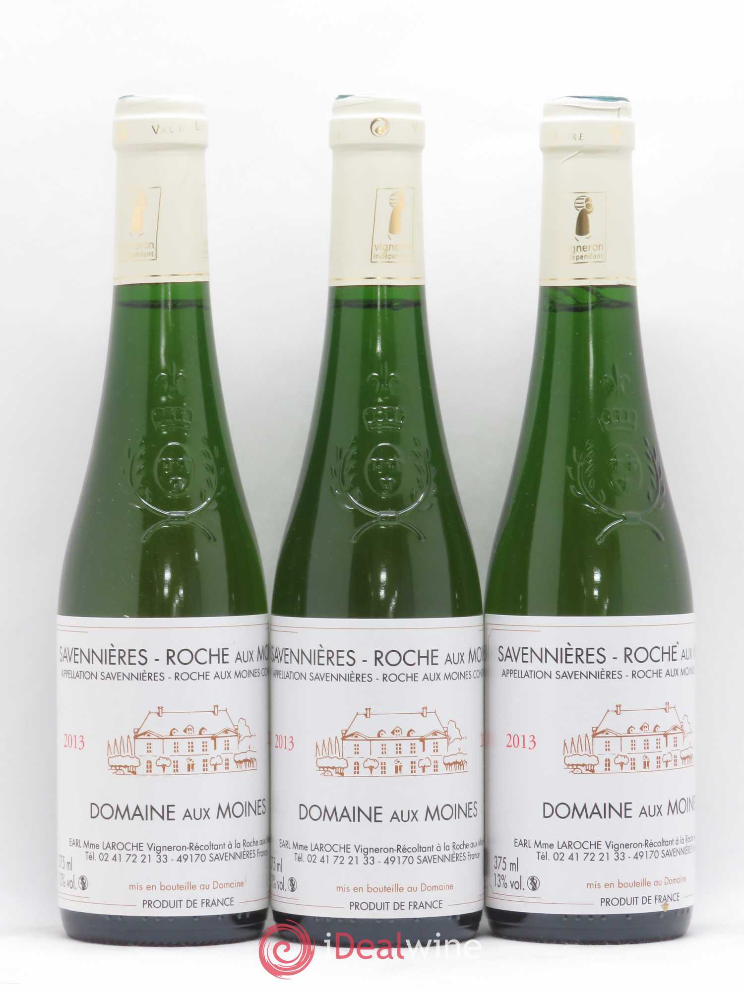 Savennières Roche aux Moines Domaine aux Moines (sans prix de réserve) 2013 - Posten von 3 Demi-Flaschen - 0