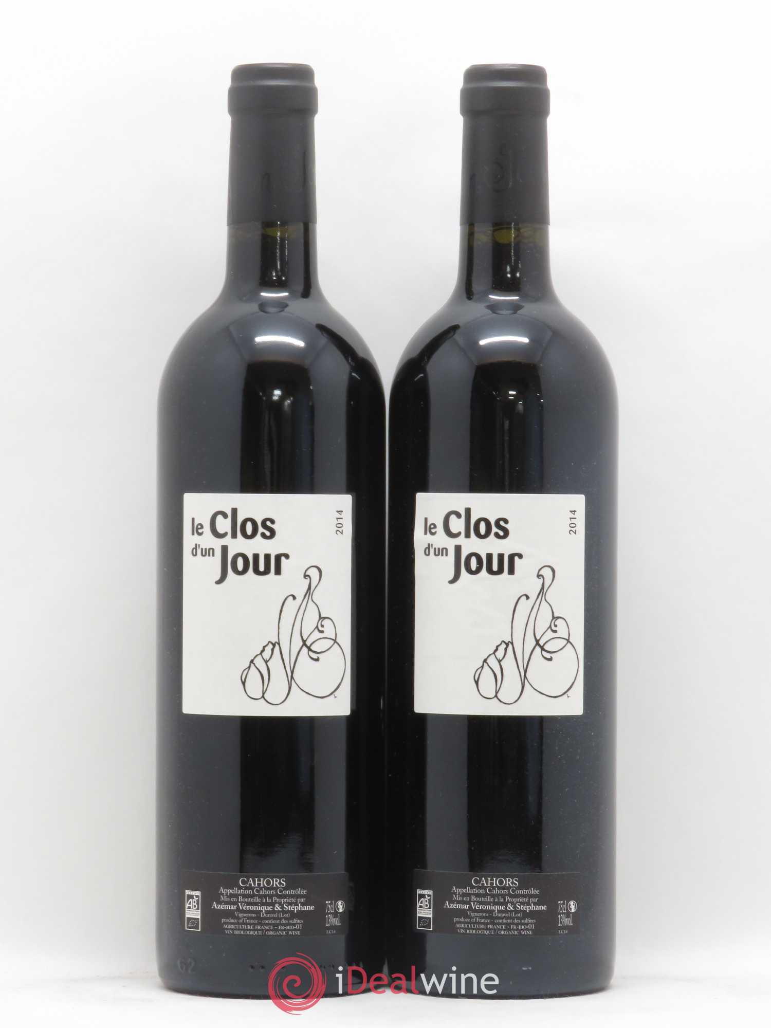 Cahors Le Clos d'un jour (sans prix de réserve) 2014 - Posten von 2 Flaschen - 0