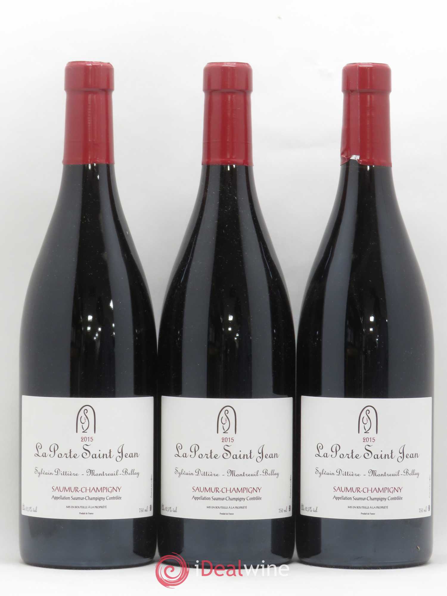 Saumur-Champigny La Porte Saint Jean (senza prezzo di riserva) 2015 - Lotto di 3 bottiglie - 0