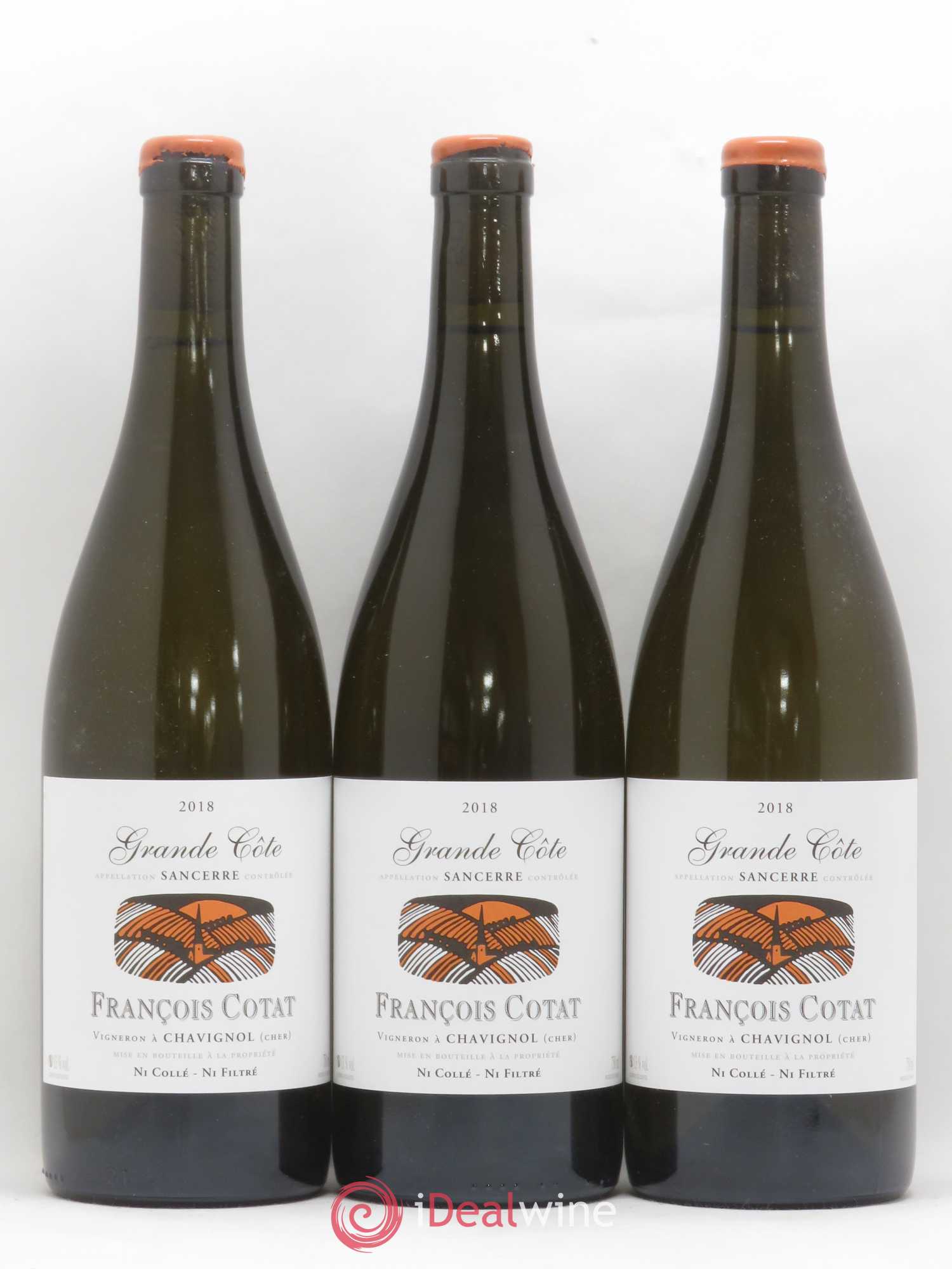 Sancerre La Grande Côte François Cotat (sans prix de réserve) 2018 - Lot de 3 bouteilles - 0