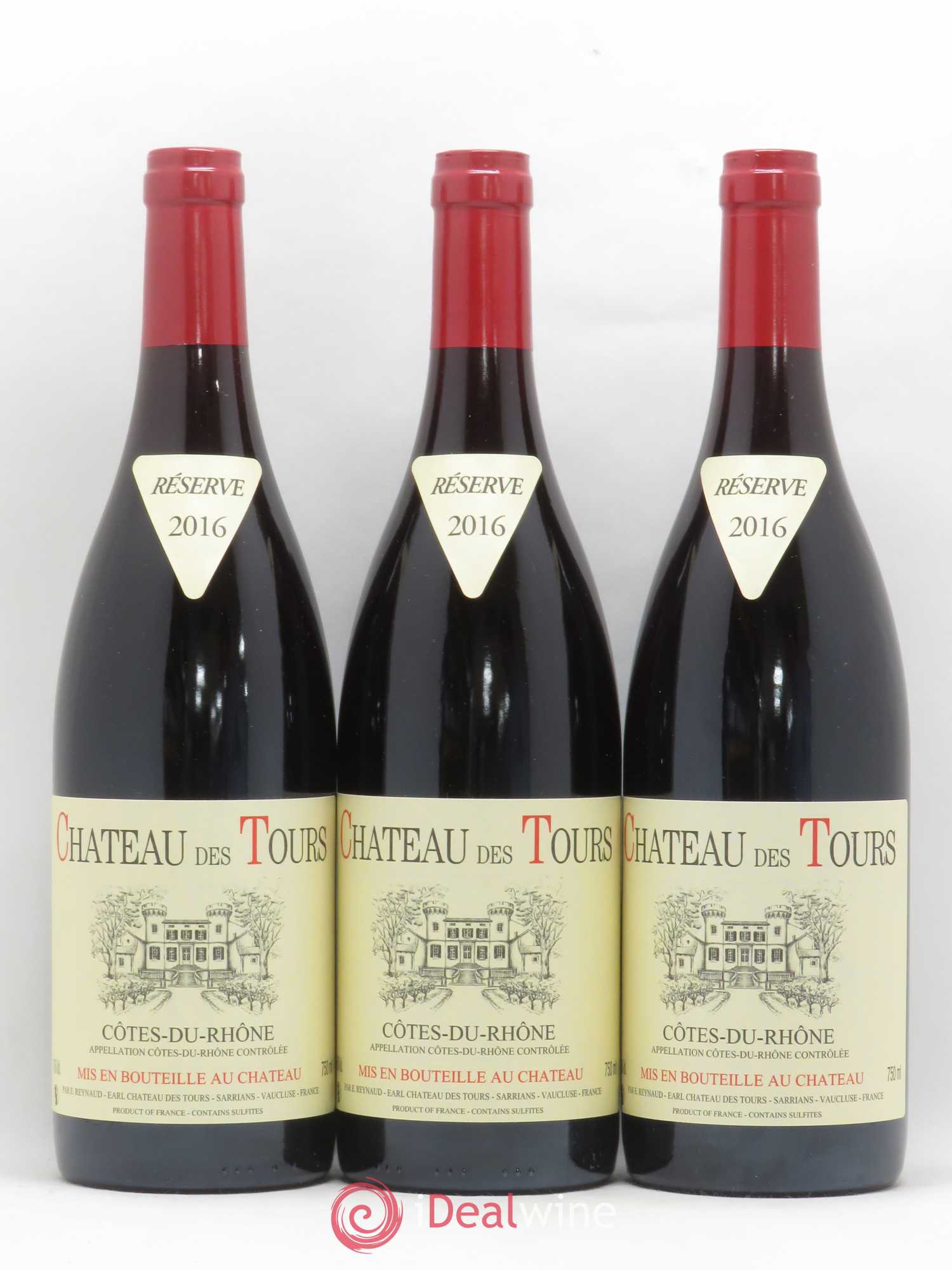Côtes-du-Rhône Château des Tours Emmanuel Reynaud 2016 - Lot de 3 bouteilles - 0